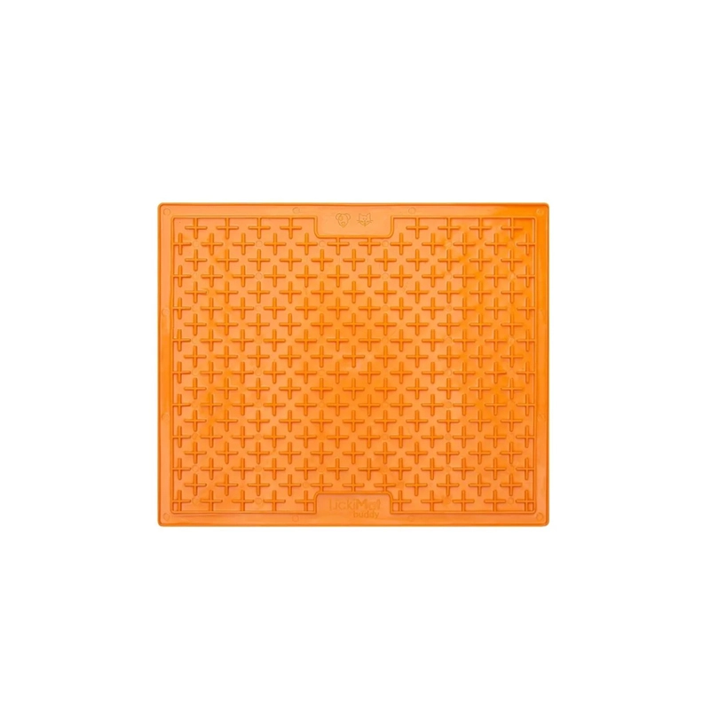 LickiMat® LickiMat Buddy Large in Orange  Orange Schleckmatte zur Hundebeschäftigung | langsames Essen | schlecken zum beruhigen | Training