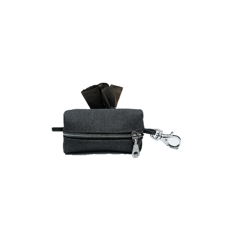 Cloud7 Doggy-Do-Bag Graphit  Grau Kotbeutelspender mit Reißverschluss | Karabiner | für Leine | überall zu befestigen | robust | für alle Kotbeutelrol