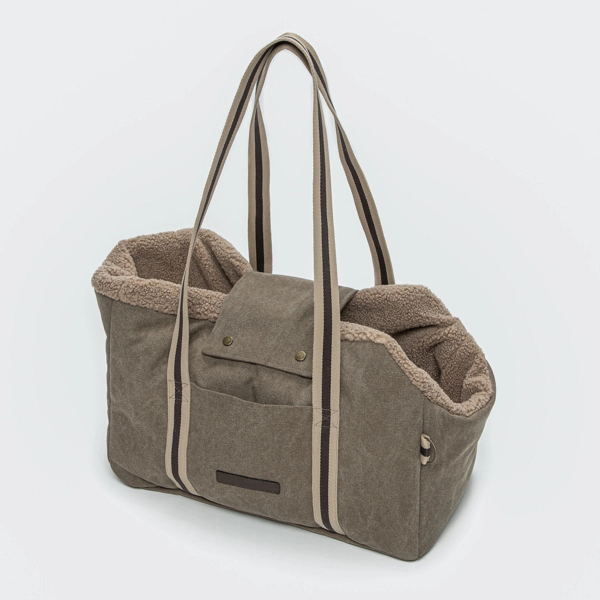 Cloud7 Hundetasche Lucca Canvas Sand S S Sand Welpentasche | Reisetasche | Hundebett für unterwegs | Minileine für Sicherheit | bis 8 kg | stabiler Bo