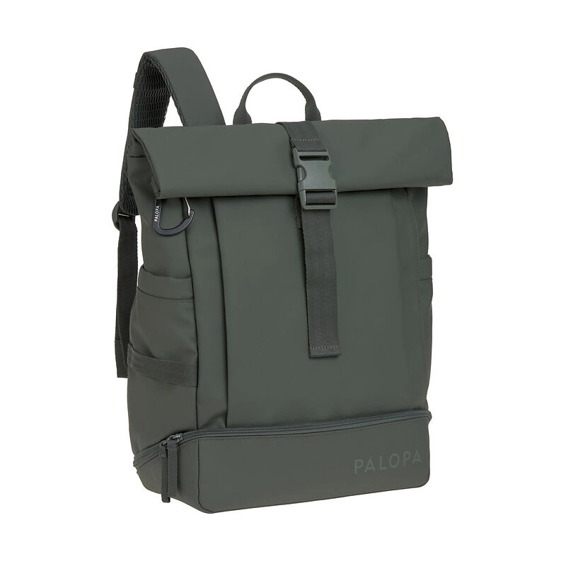 Palopa Rolltop Rucksack Yoska in Dark Olive  Olive Rucksack | Gassitasche | viel Platz | für alle Utensilien | robust | viele Fächer | extra Tasche fü