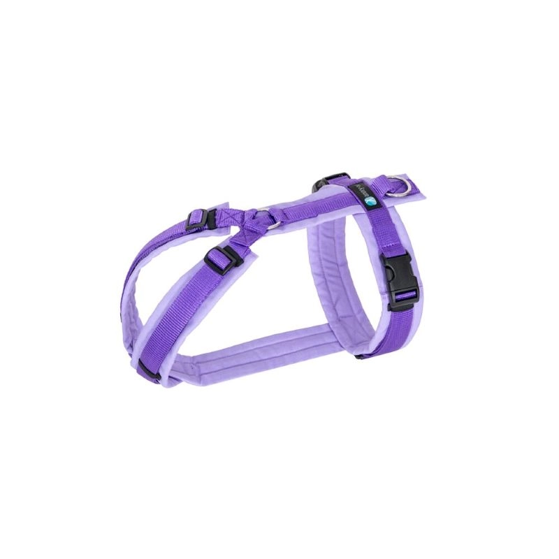Annyx Brustgeschirr FUN Lavendel M M Eisblau Grau für Welpen | für alle Hunde | verstellbar | gepolstert | ergonomisch | rückenschonend | optimale Zug