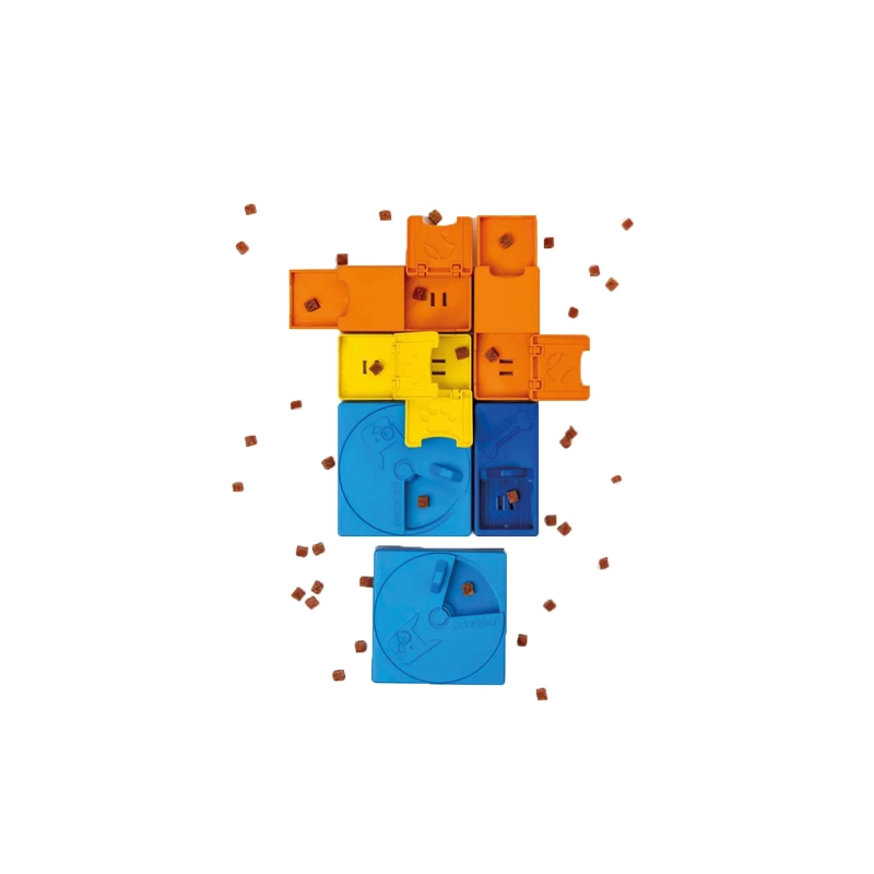 Pawzler Rainbow Set  Blau, Dunkelblau, Gelb, Orange für Welpen | für alle Hunde | artgerechte Hundebeschäftigung | Intelligenzspielzeug | Spielzeug fü