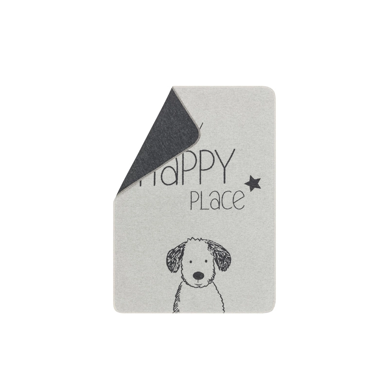 David Fussenegger Decke Happy Place in grau 70x90cm 70x90cm Creme kuschelige Hundedecke | Decke für Hund | Decke für Herrchen und Frauchen | fürs Rest