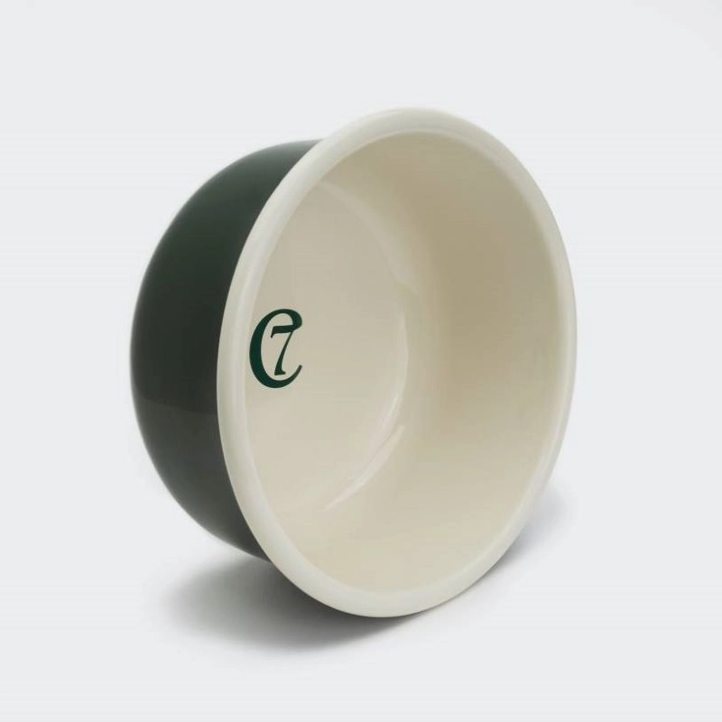 Cloud7 Hundenapf Granny in Dark Green M M Grau Hundenapf aus Emaille | für Welpen | für alle Hunde | lebensmittelecht | sehr robust | Retro