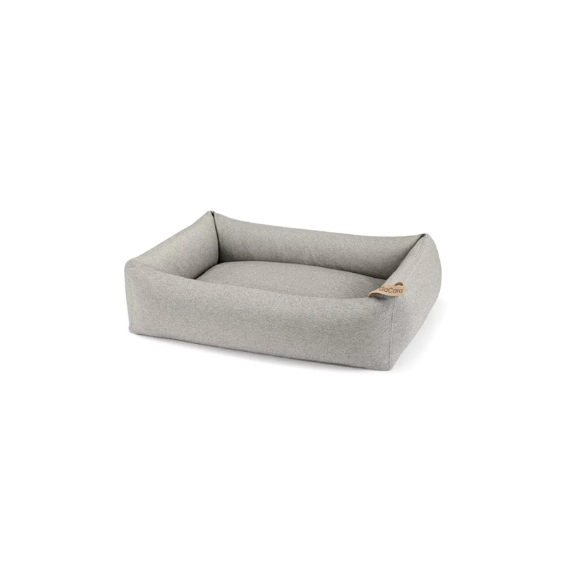MiaCara Hundebett Mare in Sand L L Grau für Welpen | für alle Hunde | hoher Rand | erholsamer Schlaf | orthopädisch | schonend für Gelenke | formbestä