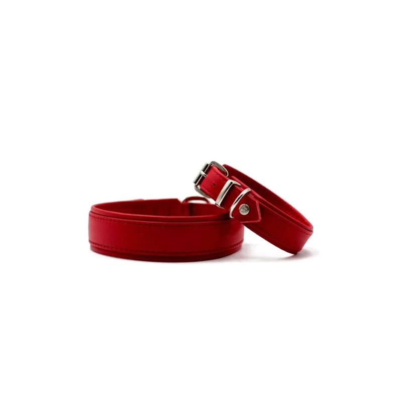 Maul Ledermanufaktur Leder-Halsband Klassik Soft in Rot 55 55 Rot Lederhalsband | sehr weich | sehr robust | langlebig | für Welpen | für alle Hunde