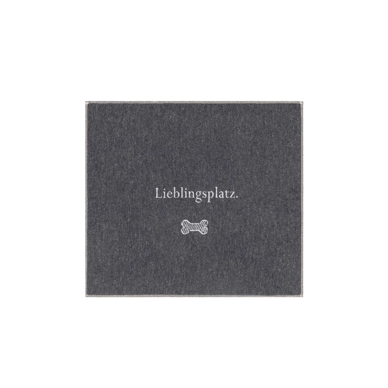 David Fussenegger Hundematte Lieblingsplatz  Anthrazit gepolsterte Hundematte | kuschelige Hundedecke | Decke für Hund | Decke für Herrchen und Frauch