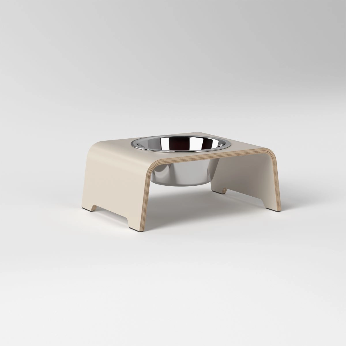 dogBar dogBar® Single in Cashmere Grey M-small Edelstahl M-small Cashmere Grey erhöhter Futternapf | unterstützt Verdauung | unterstützt Gelenke beim