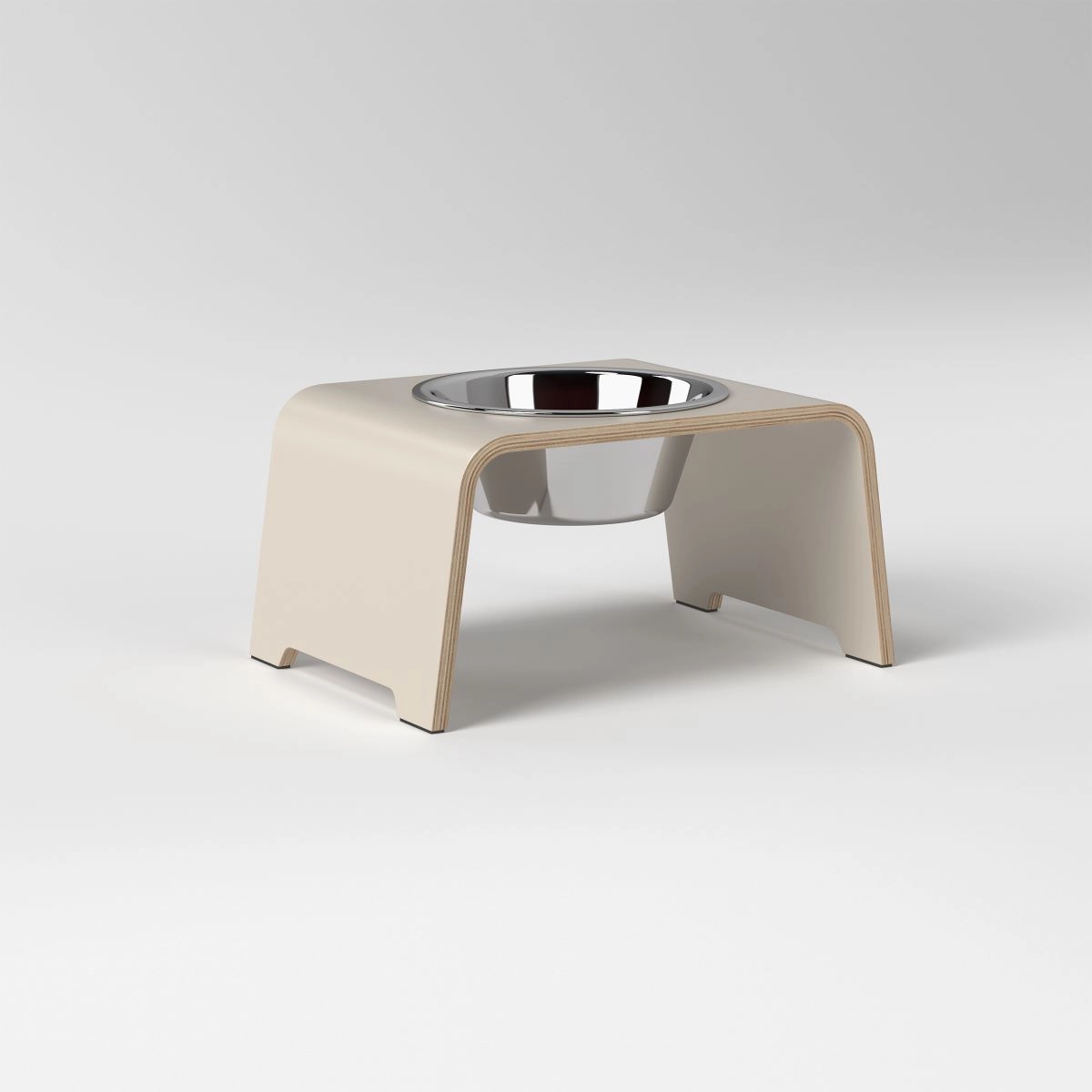 dogBar dogBar® Single in Cashmere Grey M Edelstahl M Cashmere Grey erhöhter Futternapf | unterstützt Verdauung | unterstützt Gelenke beim Fressen | st