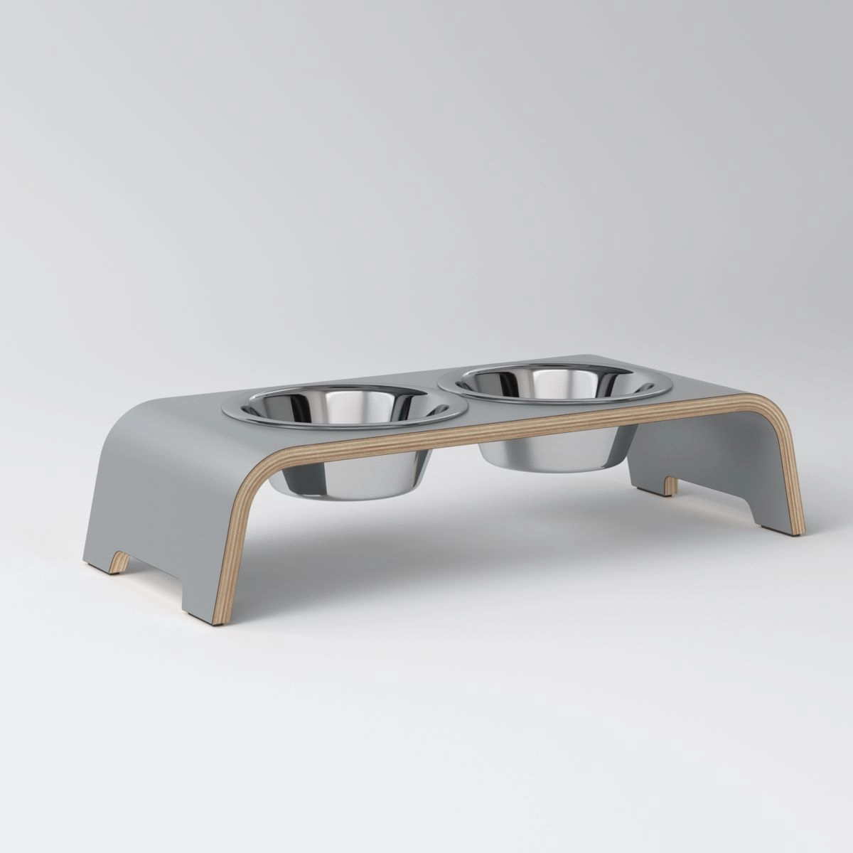 dogBar dogBar® Classic in Grau S-large Edelstahl S-large Grau erhöhter Futternapf | unterstützt Verdauung | unterstützt Gelenke beim Fressen | stylisc