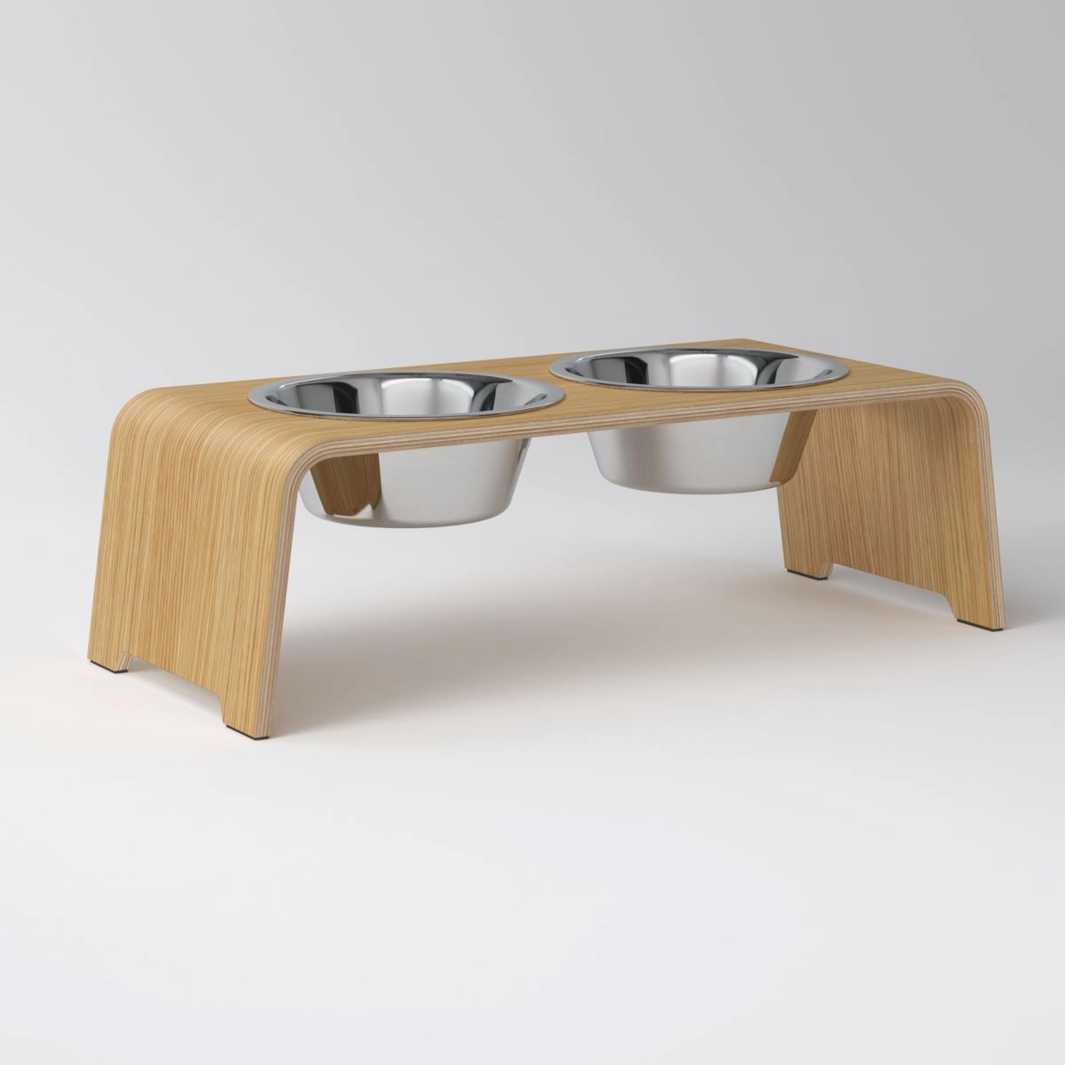 dogBar dogBar® Classic in Eiche hell M Edelstahl M Eiche hell erhöhter Futternapf | unterstützt Verdauung | unterstützt Gelenke beim Fressen | stylisc