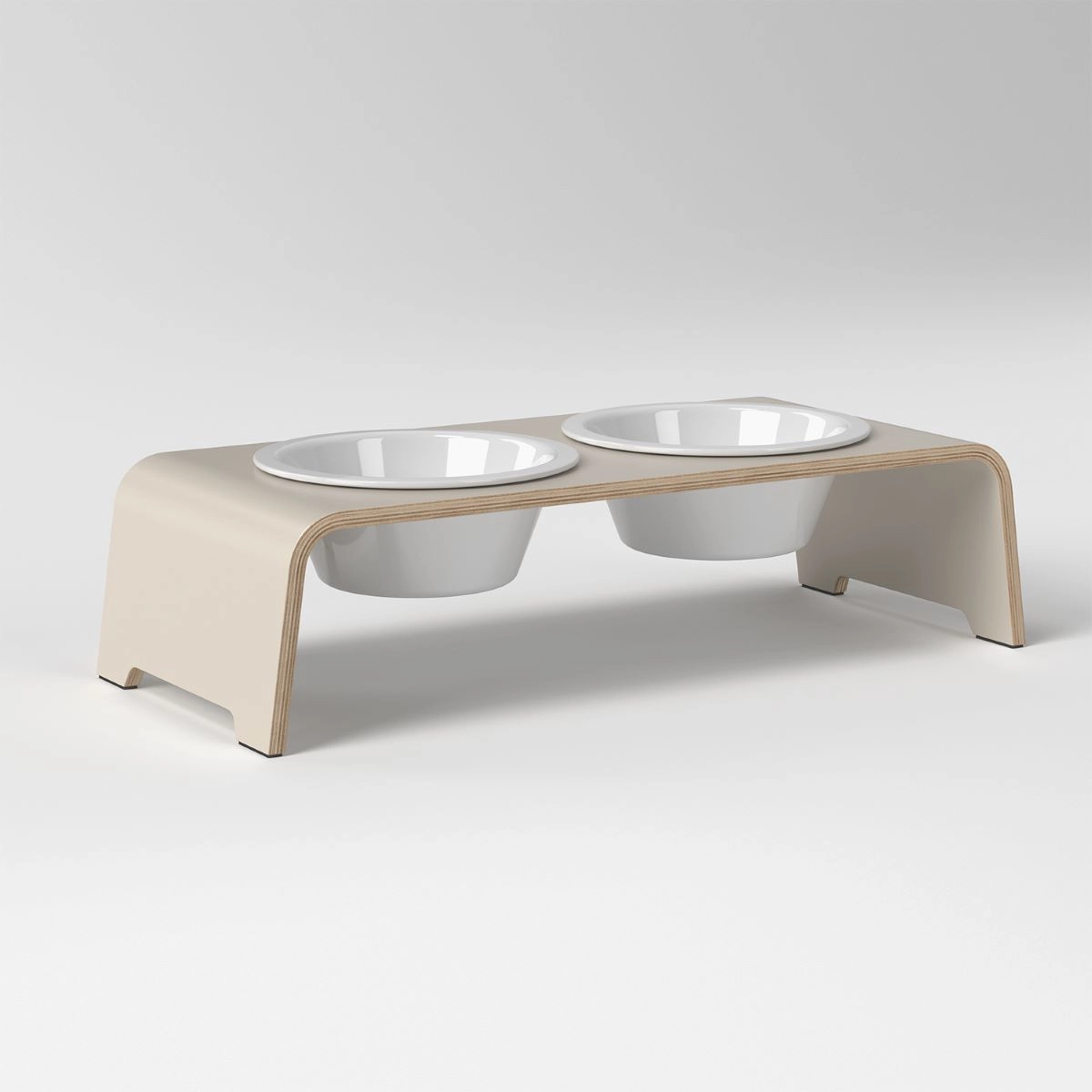 dogBar dogBar® Classic in Cashmere Grey M-small Porzellan M-small Cashmere Grey erhöhter Futternapf | unterstützt Verdauung | unterstützt Gelenke beim