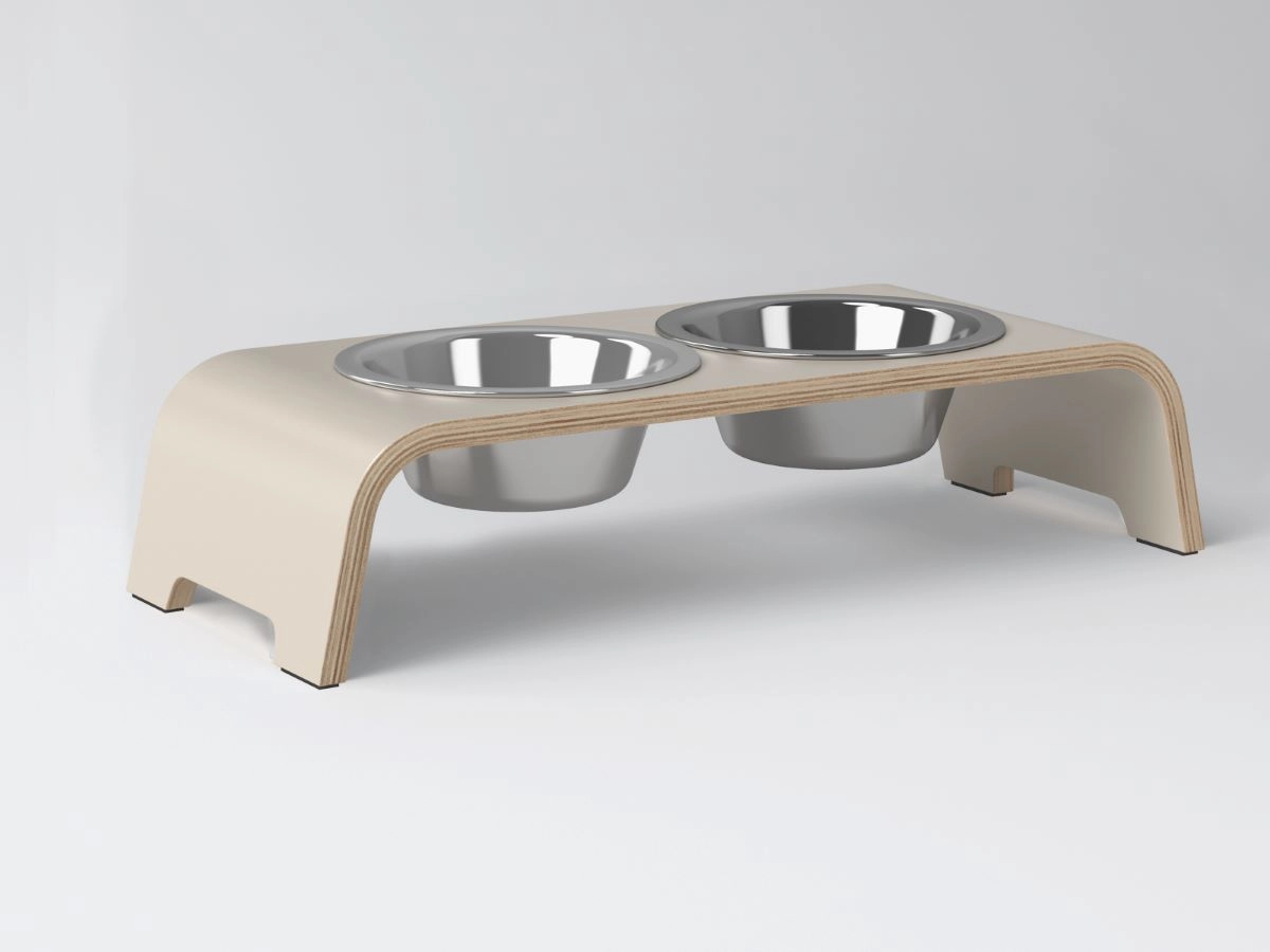 dogBar dogBar® Classic in Cashmere Grey S-large Edelstahl S-large Cashmere Grey erhöhter Futternapf | unterstützt Verdauung | unterstützt Gelenke beim
