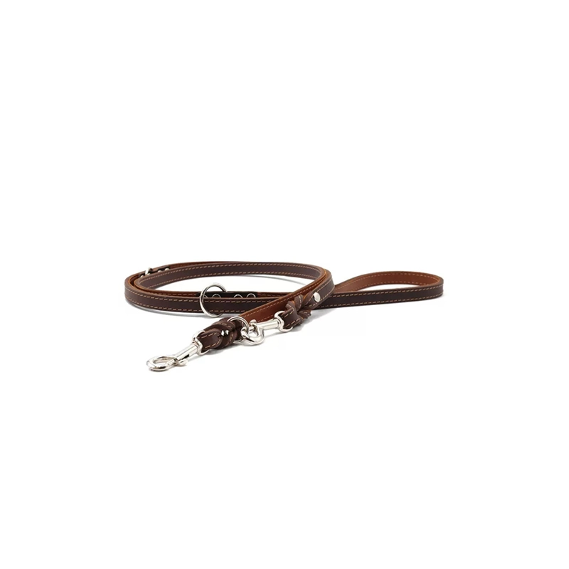 Maul Ledermanufaktur Leder-Leine Premium in Dunkelbraun-Cognac 12mm Dunkelbraun &amp; Cognac für Welpen | für alle Hunde | hohe Zuglast | verstellbar