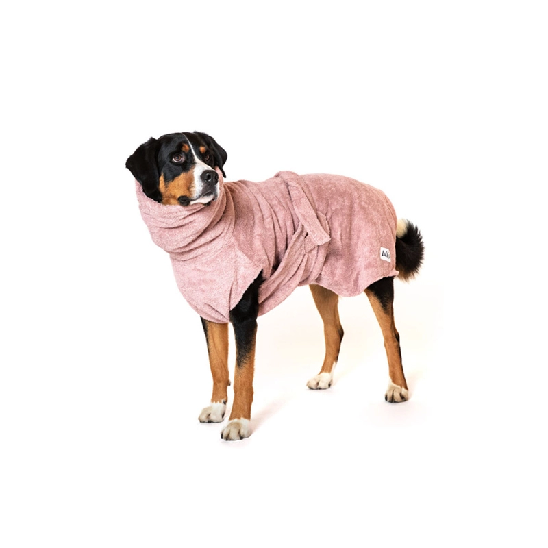 Lill´s Hundebademantel aus Bio-Baumwolle Pink Berry XS Pink Berry aus Frottee | perfekter Sitz | bequem | Aussparung für Rute | Bauchschutz