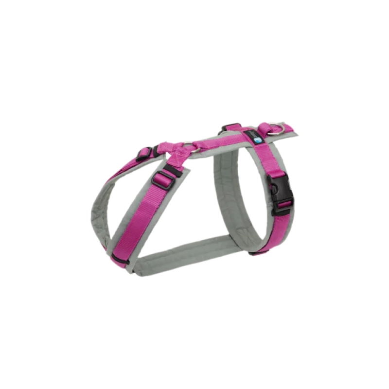 Annyx Brustgeschirr FUN in grau-pink S S Grau Pink für Welpen | für alle Hunde | verstellbar | gepolstert | ergonomisch | rückenschonend | optimale Zu
