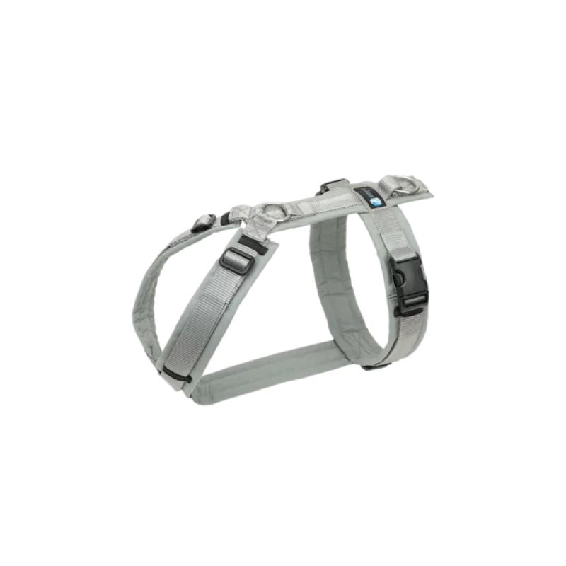 Annyx Brustgeschirr FUN in grau-silber S S Silber Grau für Welpen | für alle Hunde | verstellbar | gepolstert | ergonomisch | rückenschonend | optimal