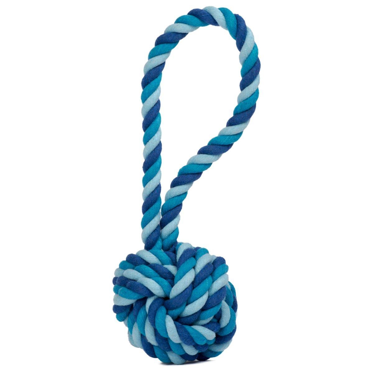 Laboni Mini Schleuderball Blau Blau für Welpen | für alle Hunde | zum Apportieren geeignet | Wurfball | Zähne putzen | geeignet für Zahnwechsel