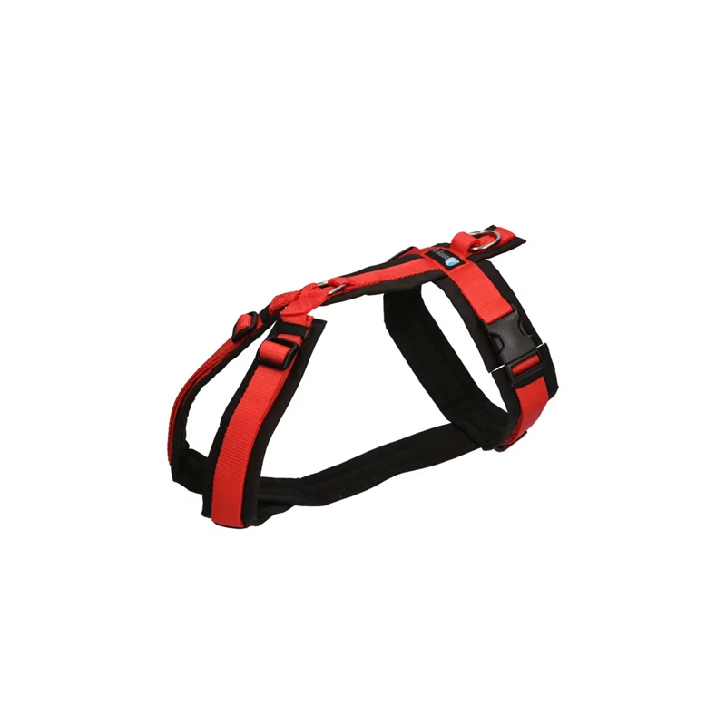 Annyx Brustgeschirr FUN in schwarz-rot S S Rot Schwarz für Welpen | für alle Hunde | verstellbar | gepolstert | ergonomisch | rückenschonend | optimal