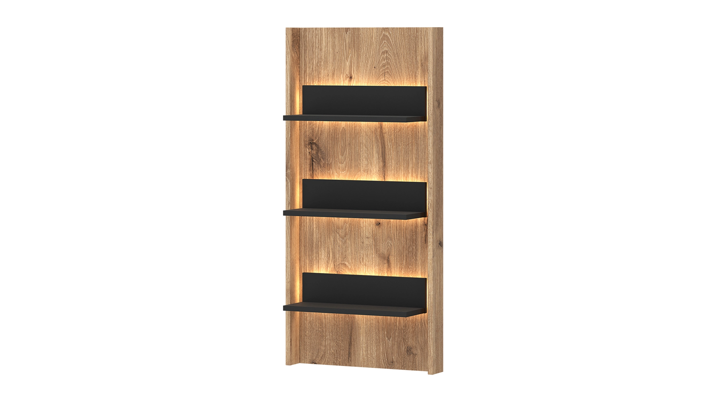 Wandboard mit Beleuchtung Viking Eiche - anthrazit 50 cm - PARDOO