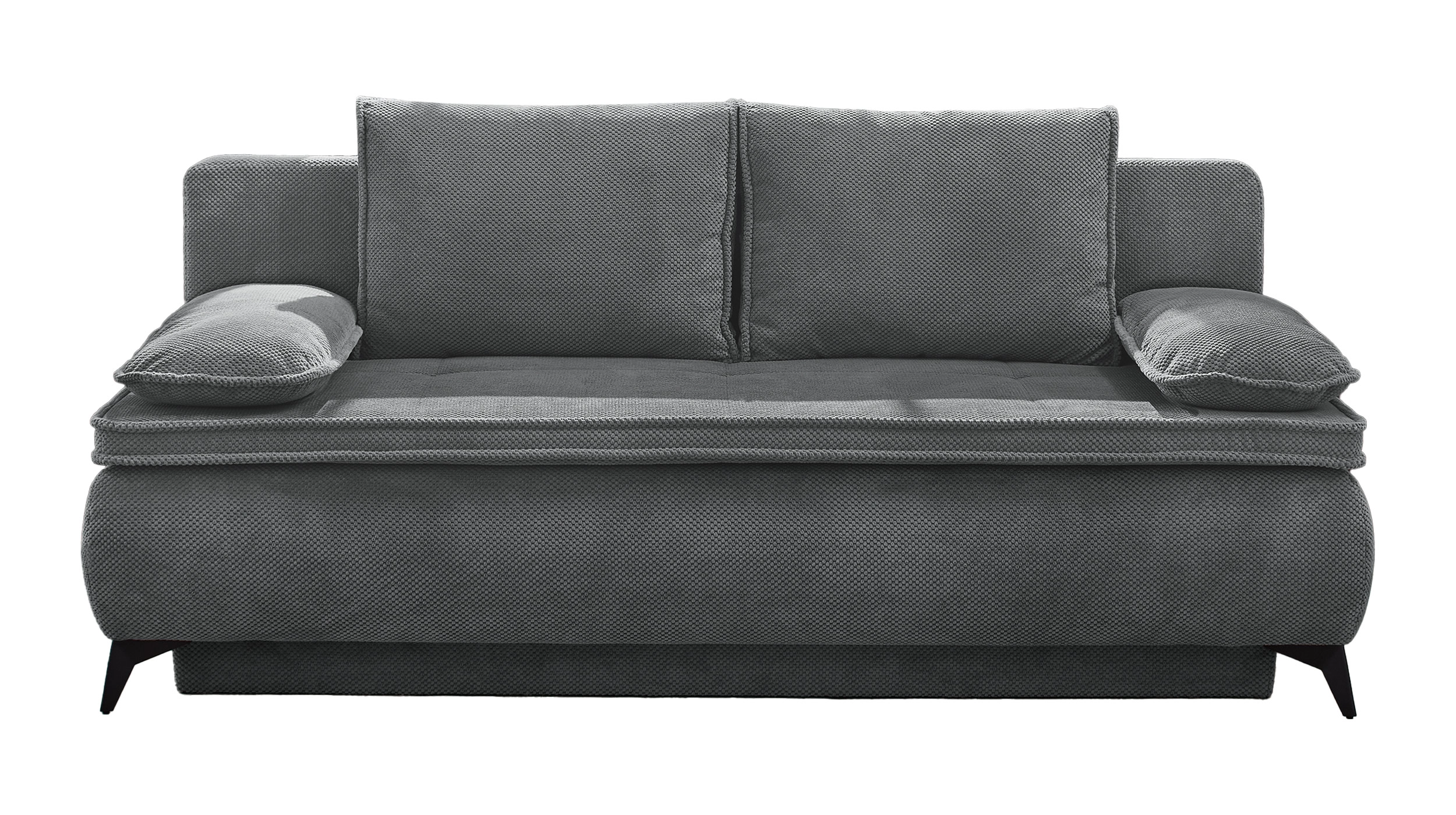 Schlafsofa Cord grau Bettkasten Dauerschläfer 205 cm - DREAMER