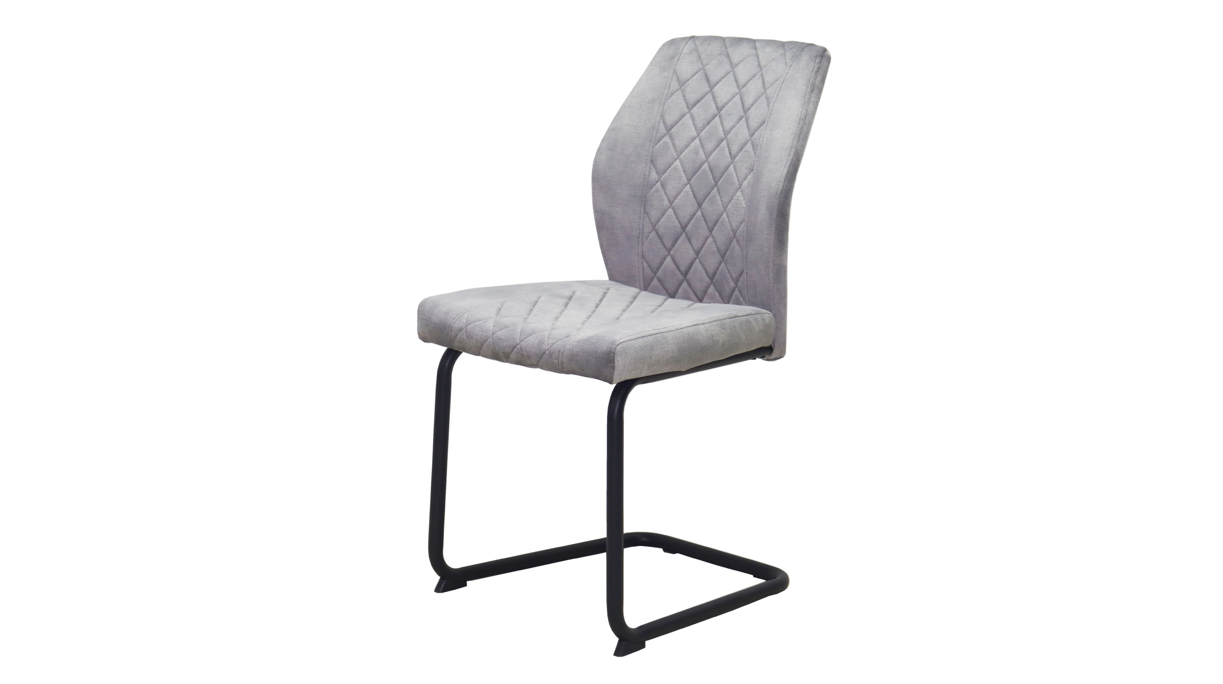 Schwingstuhl grau mit Microfaser Samtvelour - OLDE