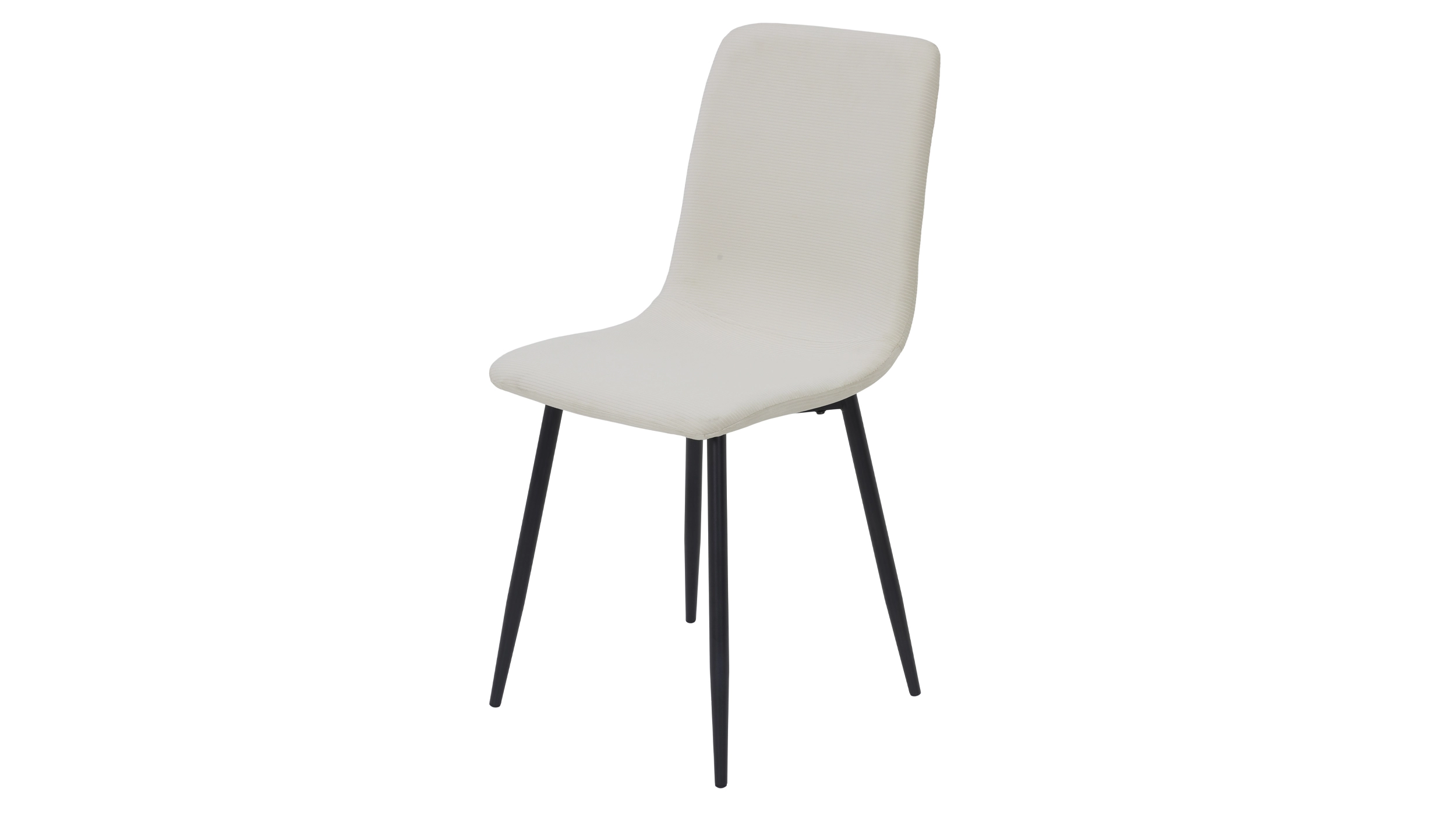 Polsterstuhl beige Metallgestell Microfaser Cordoptik - LEIPZIG