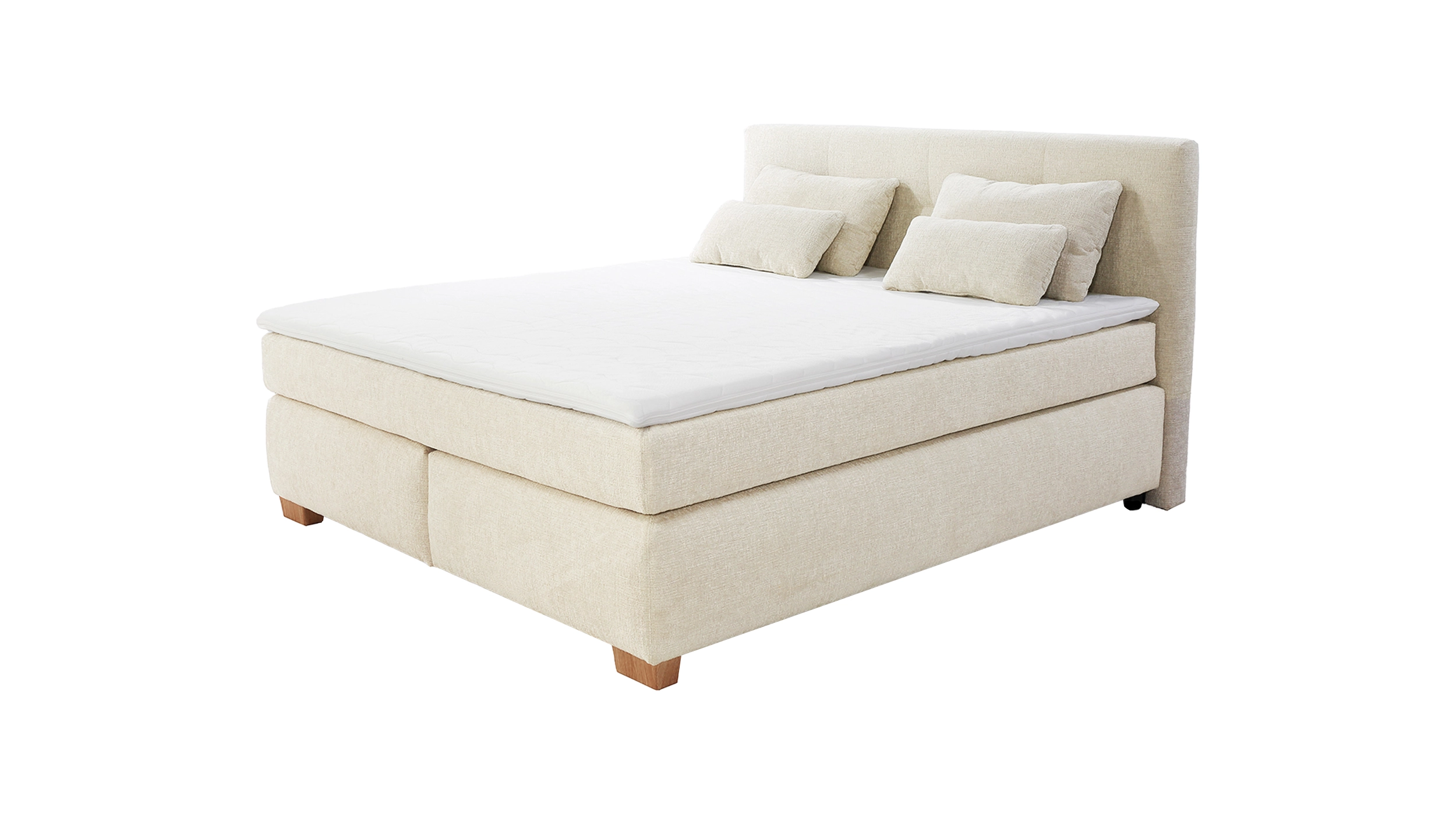 Boxspringbett 180 x 200 cm beige Chenille - NARVE