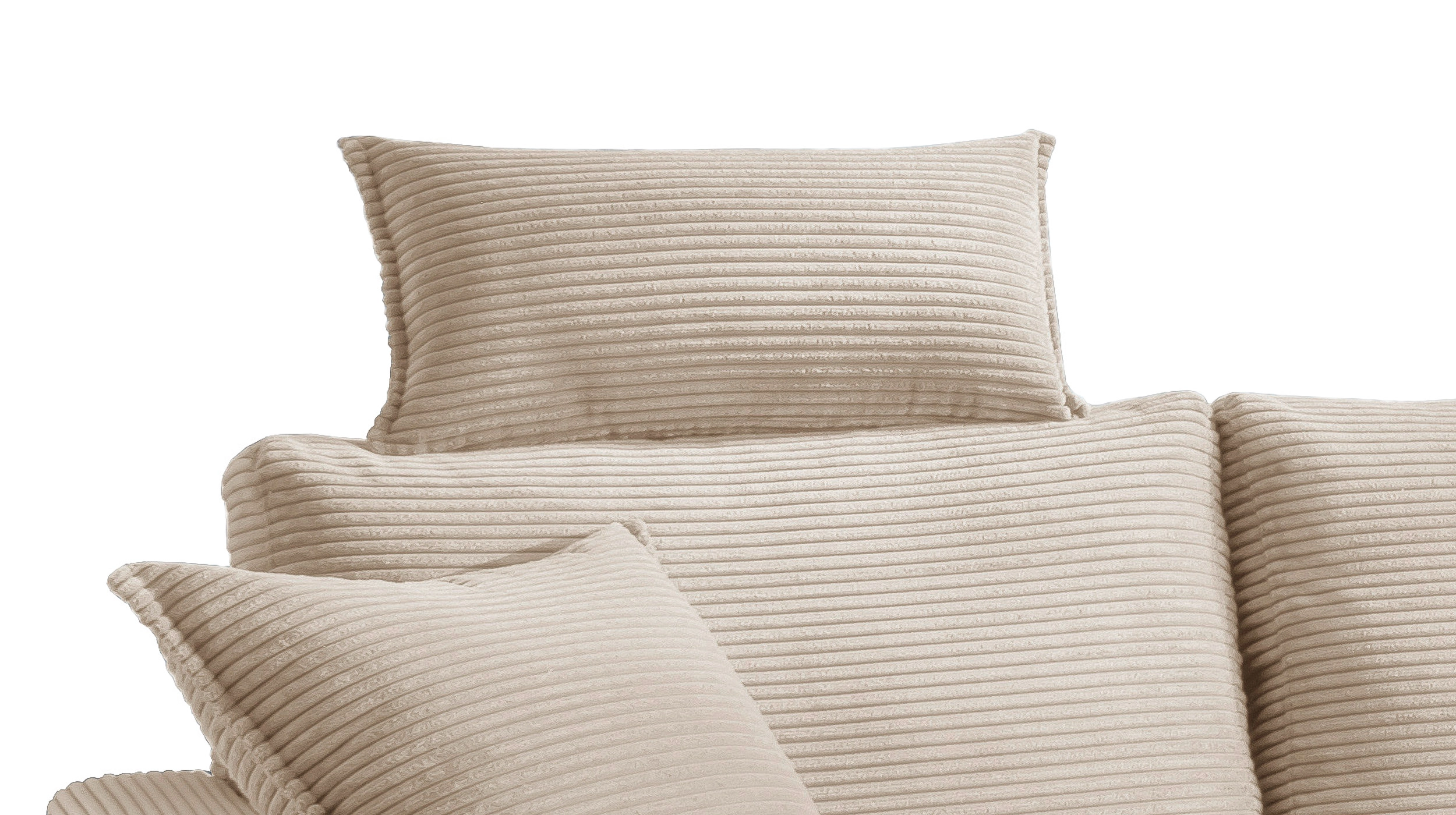 Kopfstütze Cord creme - 75 x 52 cm - SUMMER