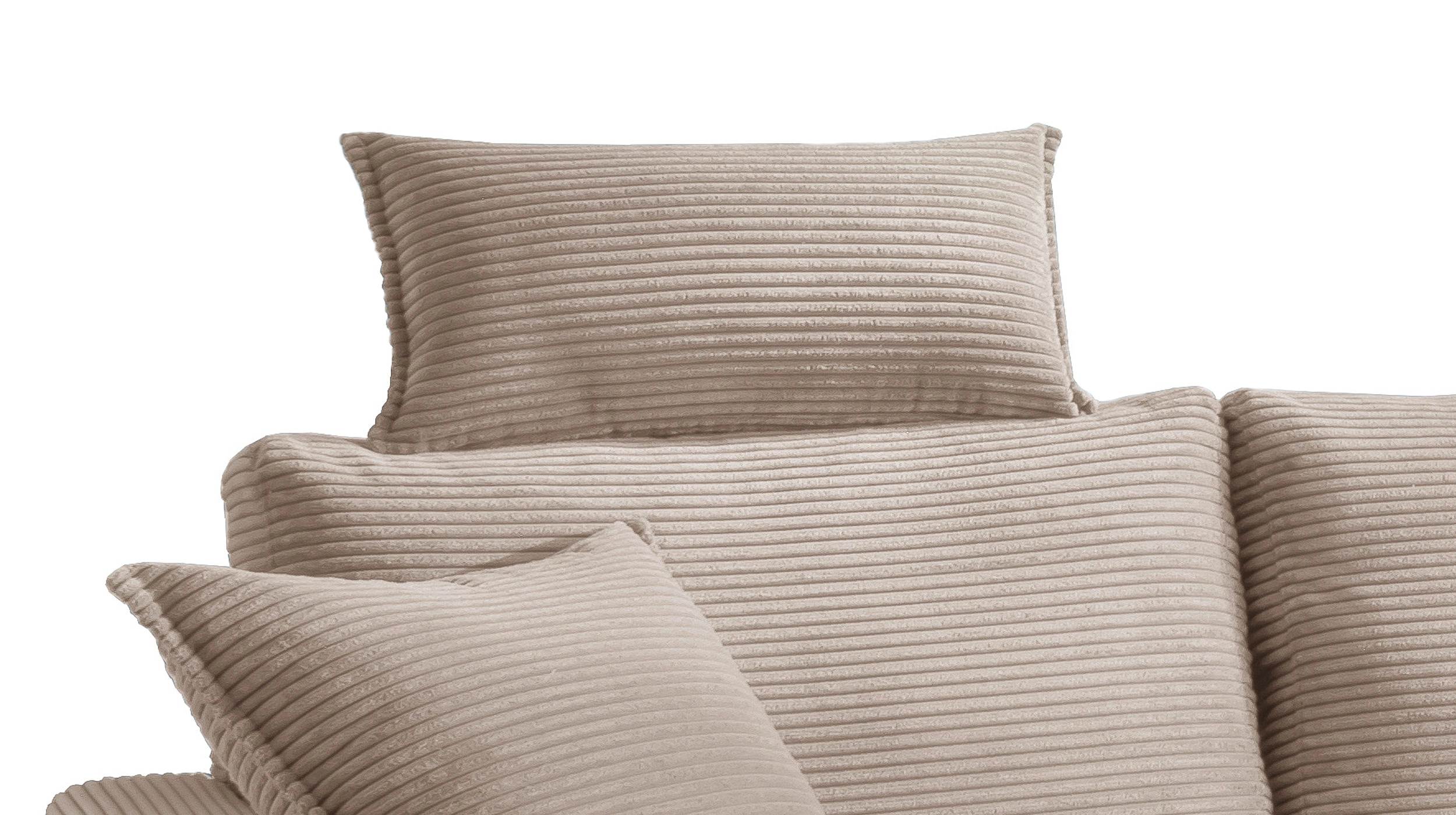Kopfstütze Cord beige - 75 x 52 cm - SUMMER