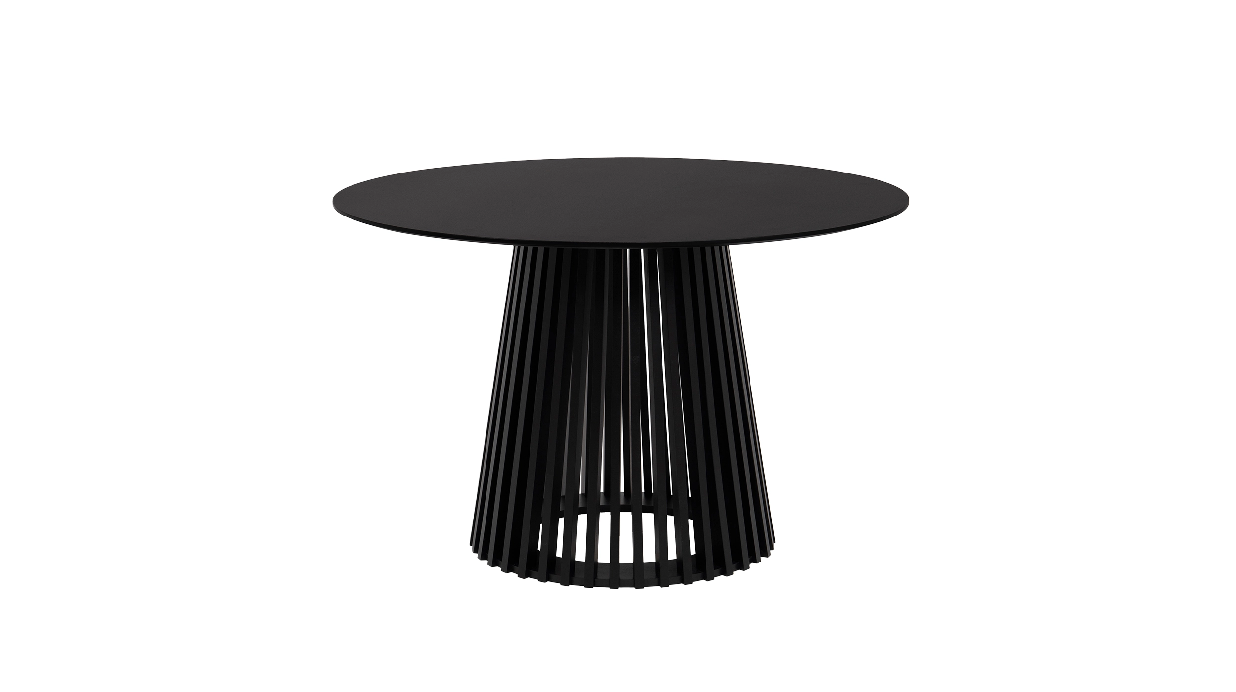 Couchtisch rund schwarz 60 x 60 cm Wohnzimmertisch - GARLE