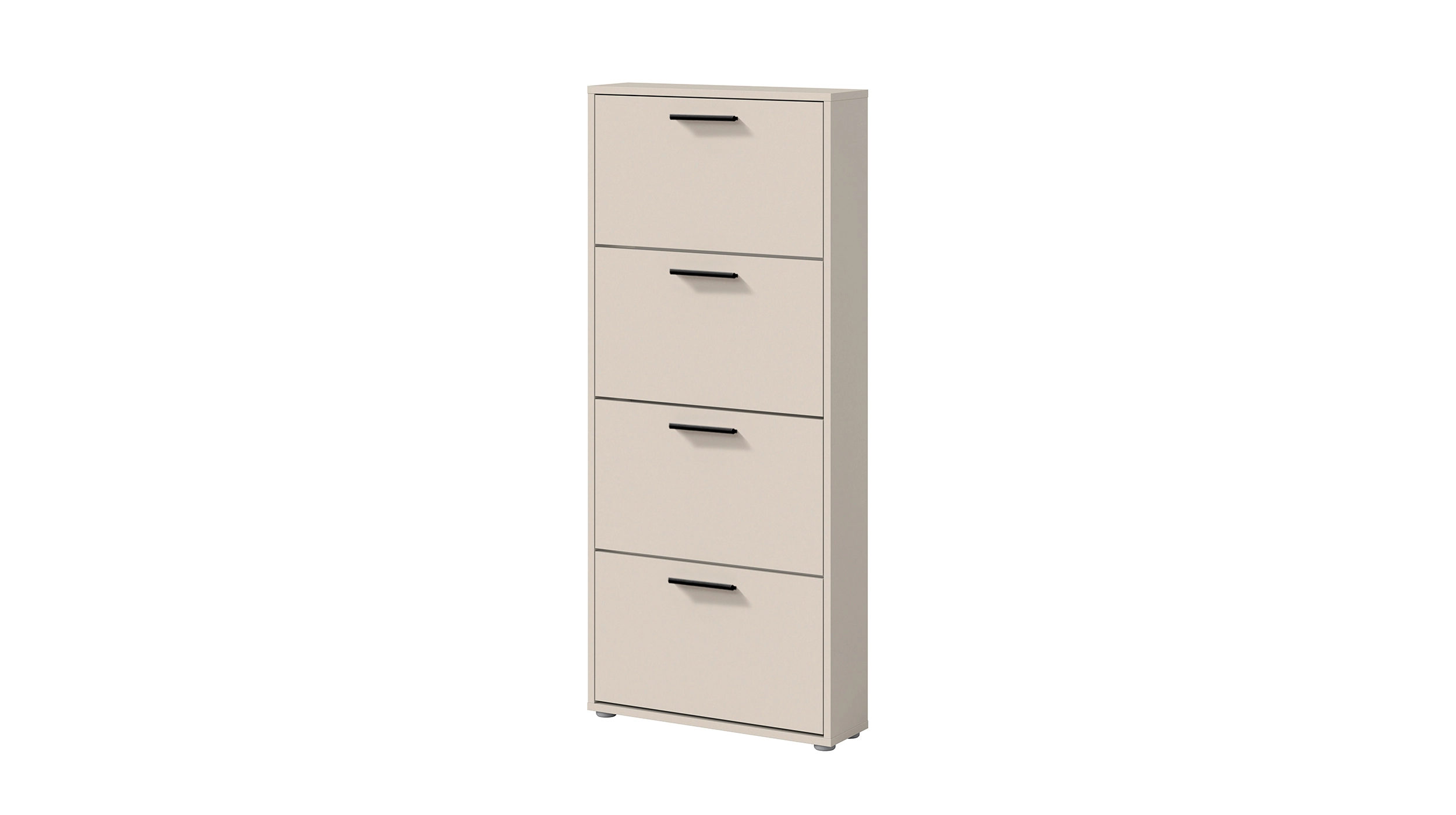 Schuhschrank beige 4-türig 59 x 136 cm - SAMMY