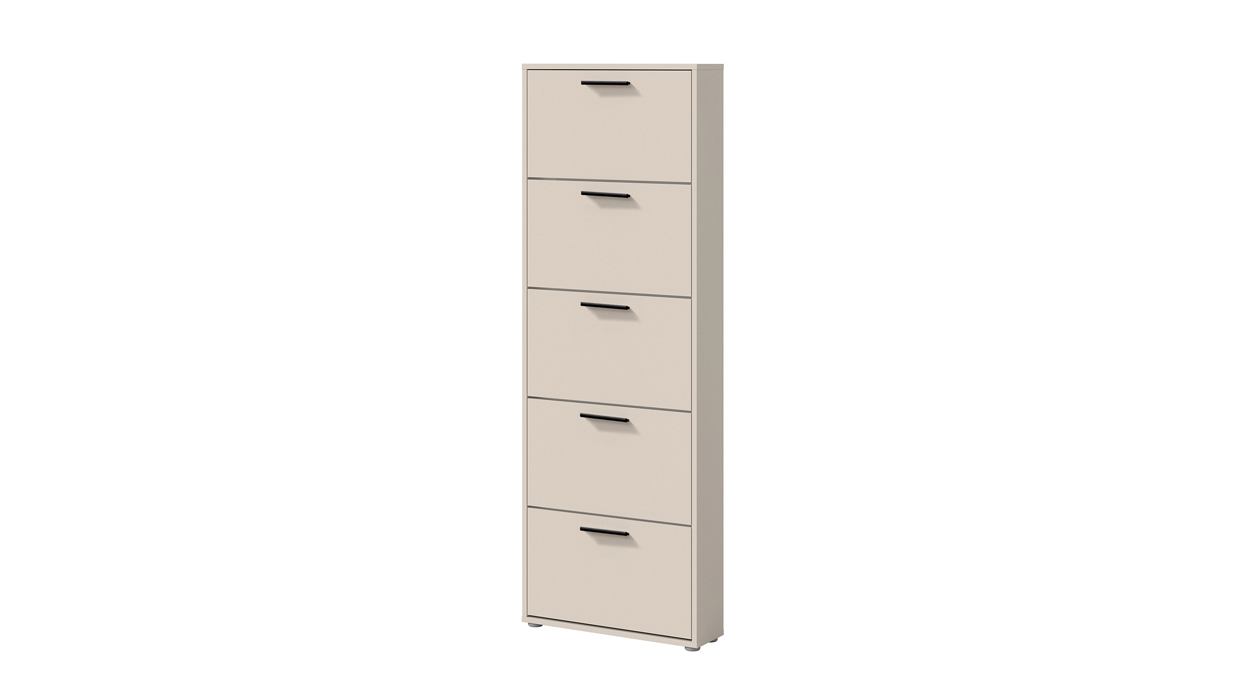 Schuhschrank beige 5-türig 59 x 169 cm - SAMMY
