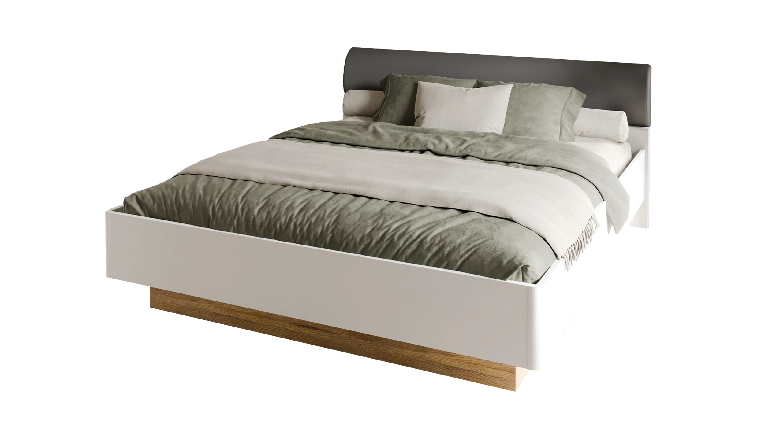 Doppelbett Futonbett 180 x 200 cm weiß - MAYACUS