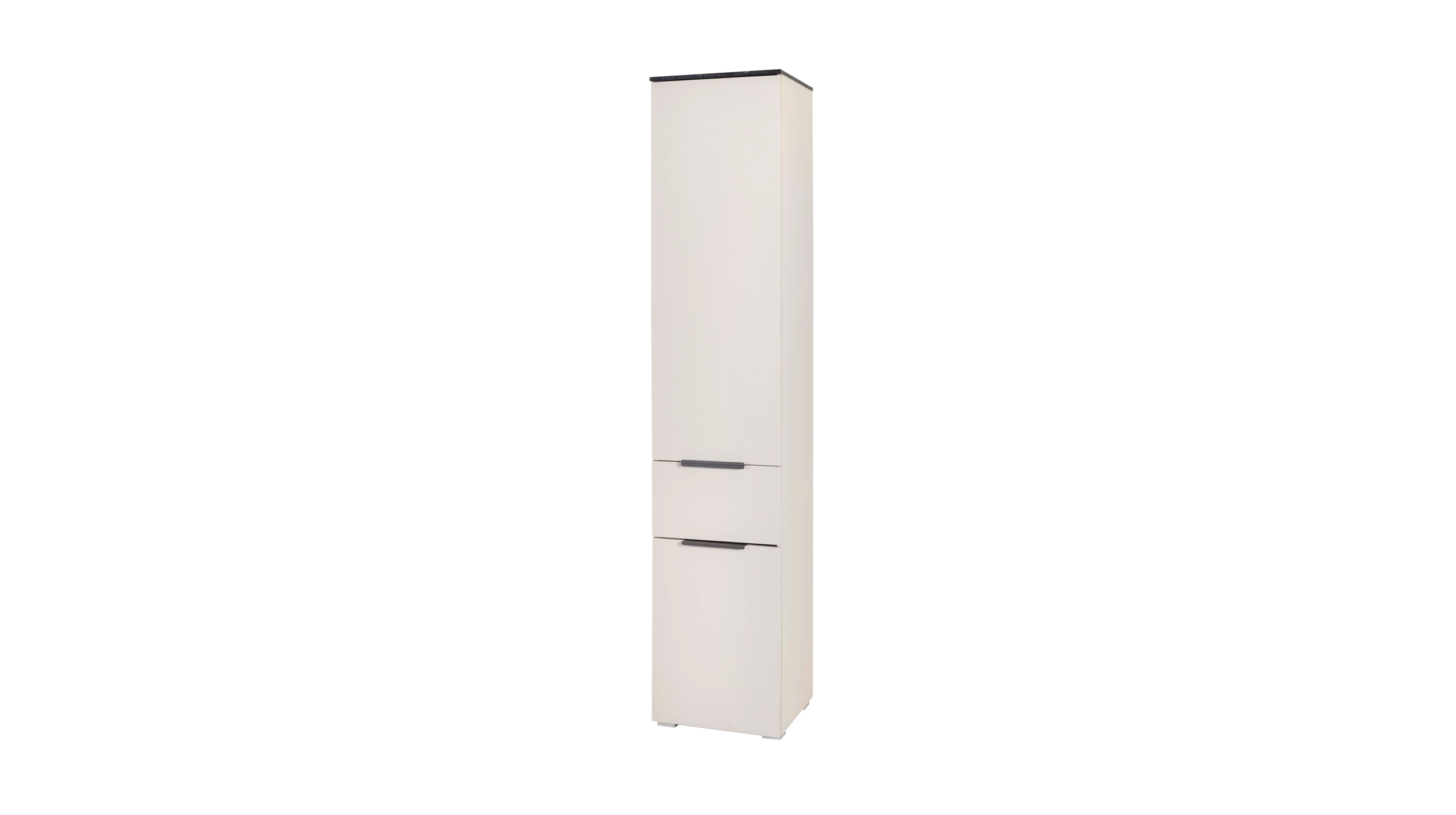 Bad Hochschrank beige - Marmoroptik 2 Türen Breite 40 cm - PROMESSA