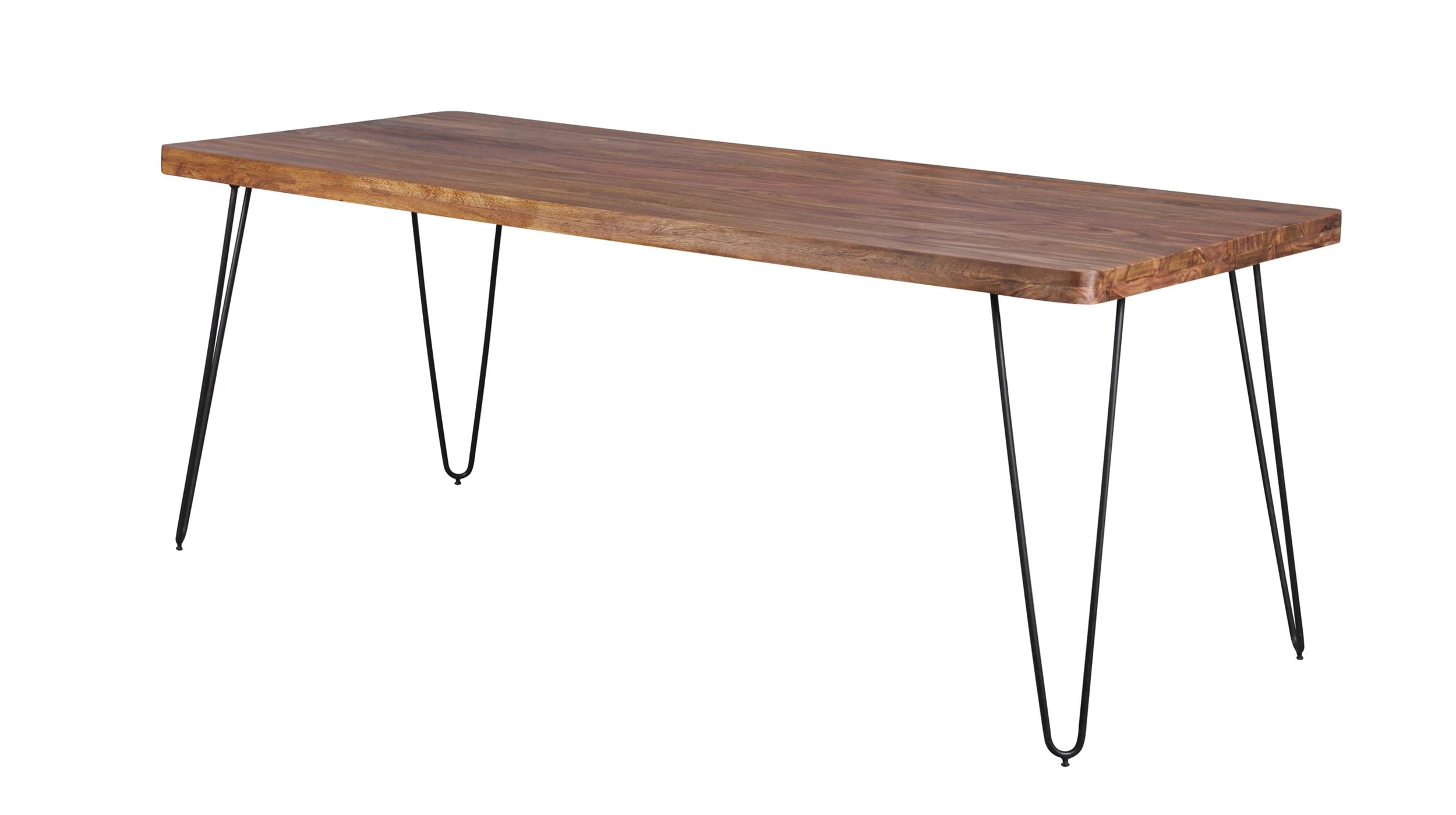 Esstisch 200 x 80 cm Sheesham massiv, dunkel gebeizt - LUND