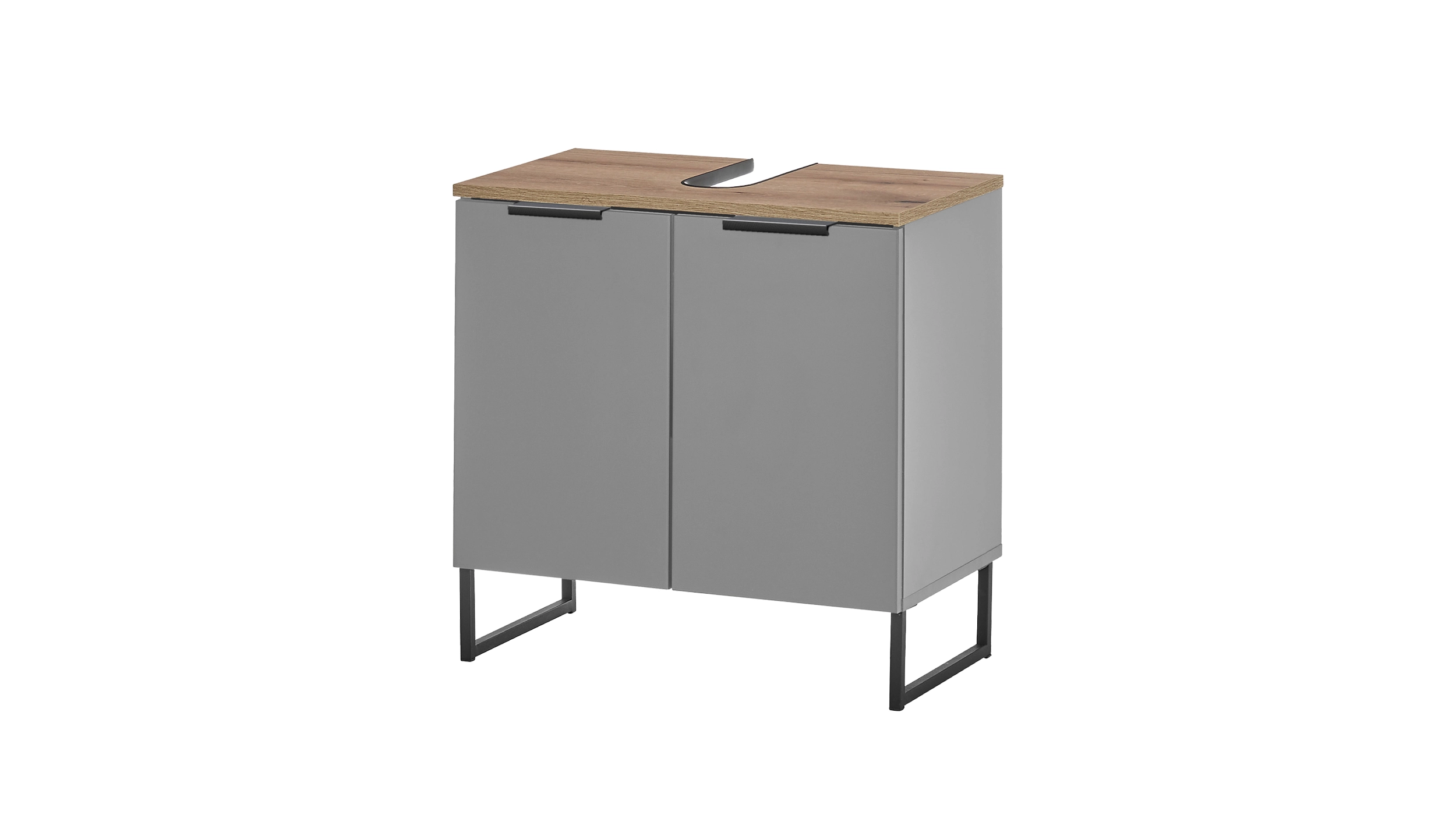 Waschbeckenunterschrank grau - Evoke Eiche - 60 cm - DALIA