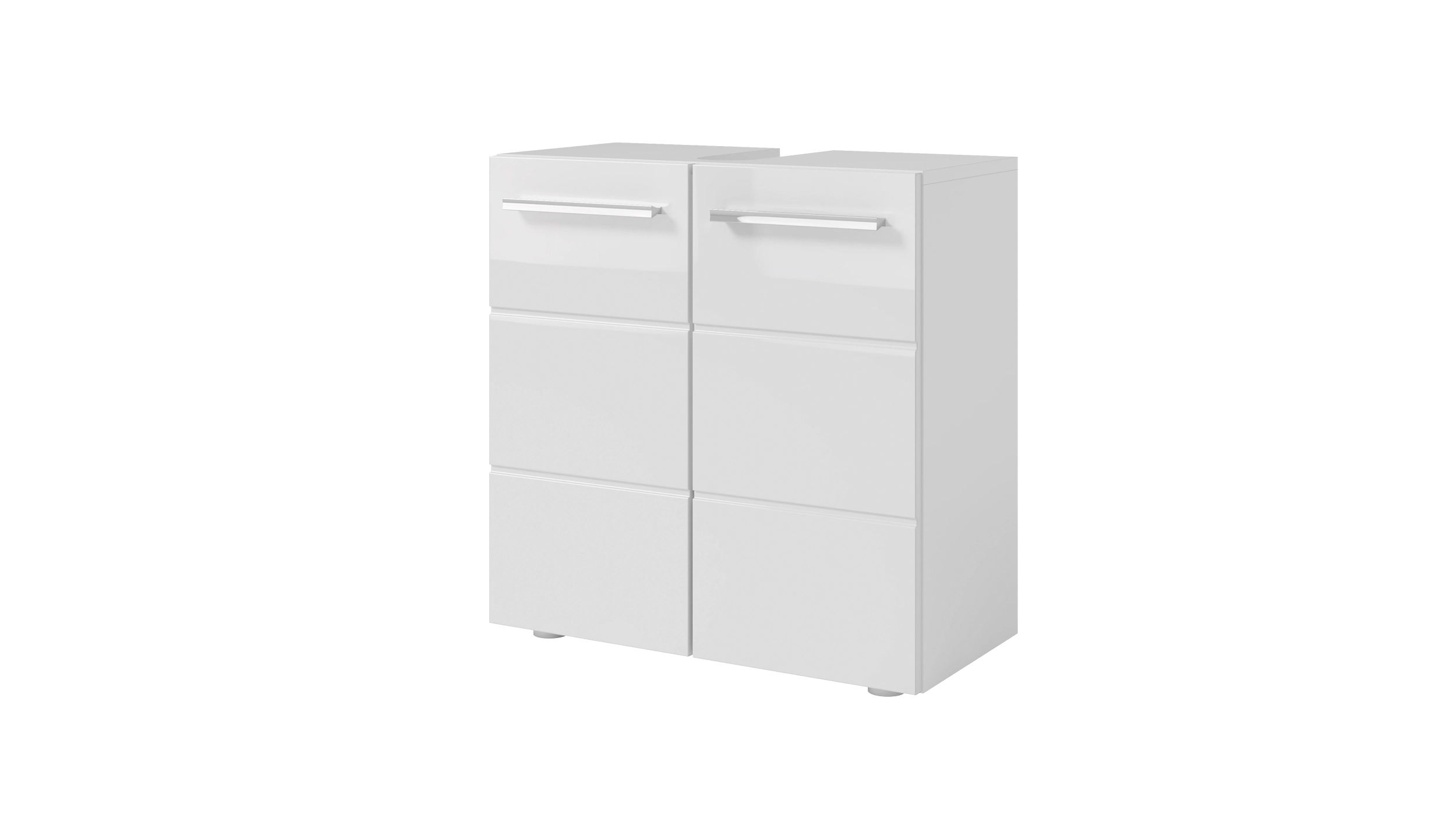Waschbeckenunterschrank weiß hochglanz - 60 cm - MANDY