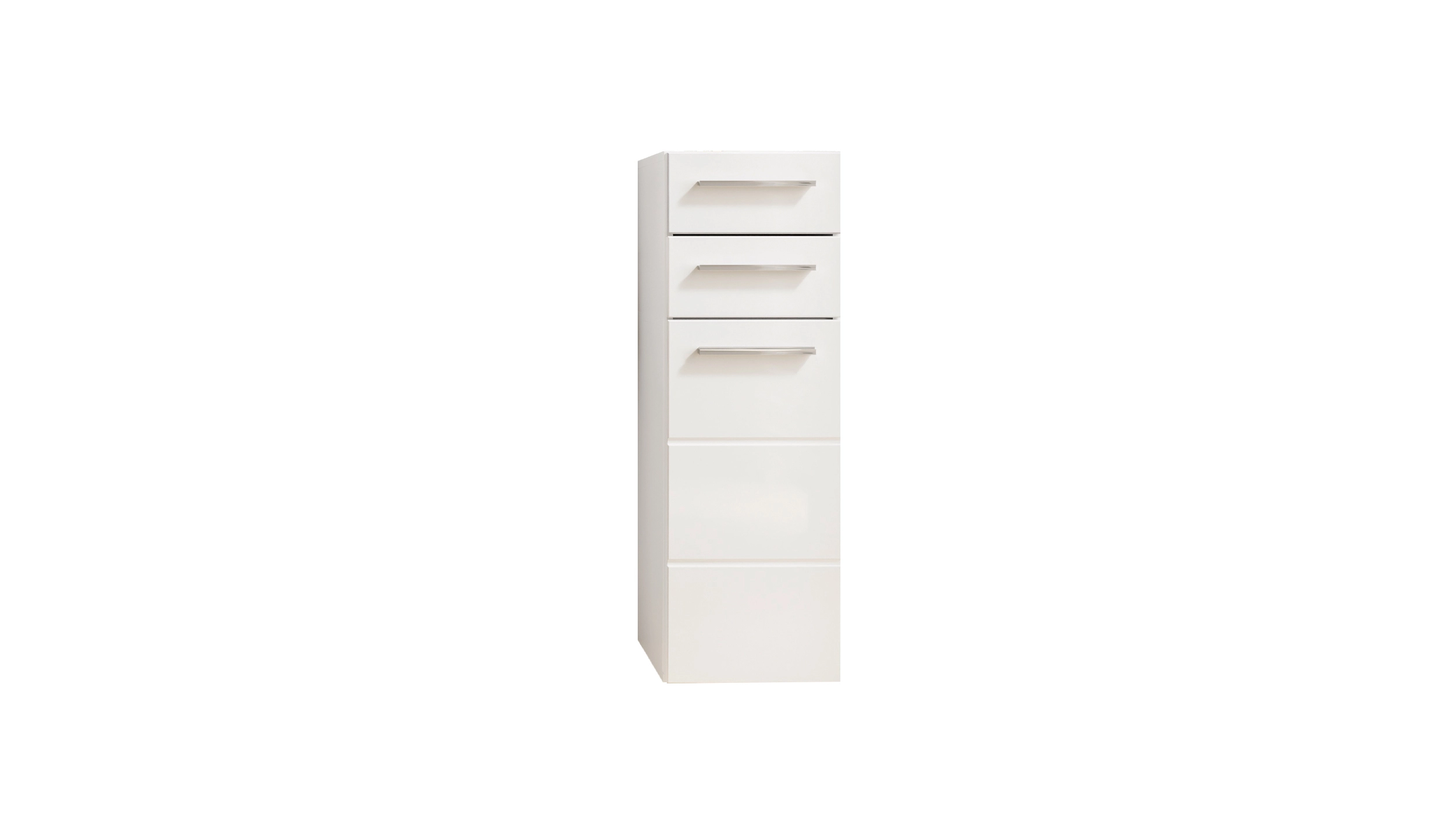Bad Unterschrank weiß hochglanz 34 cm - 2 Schubladen - MANDY