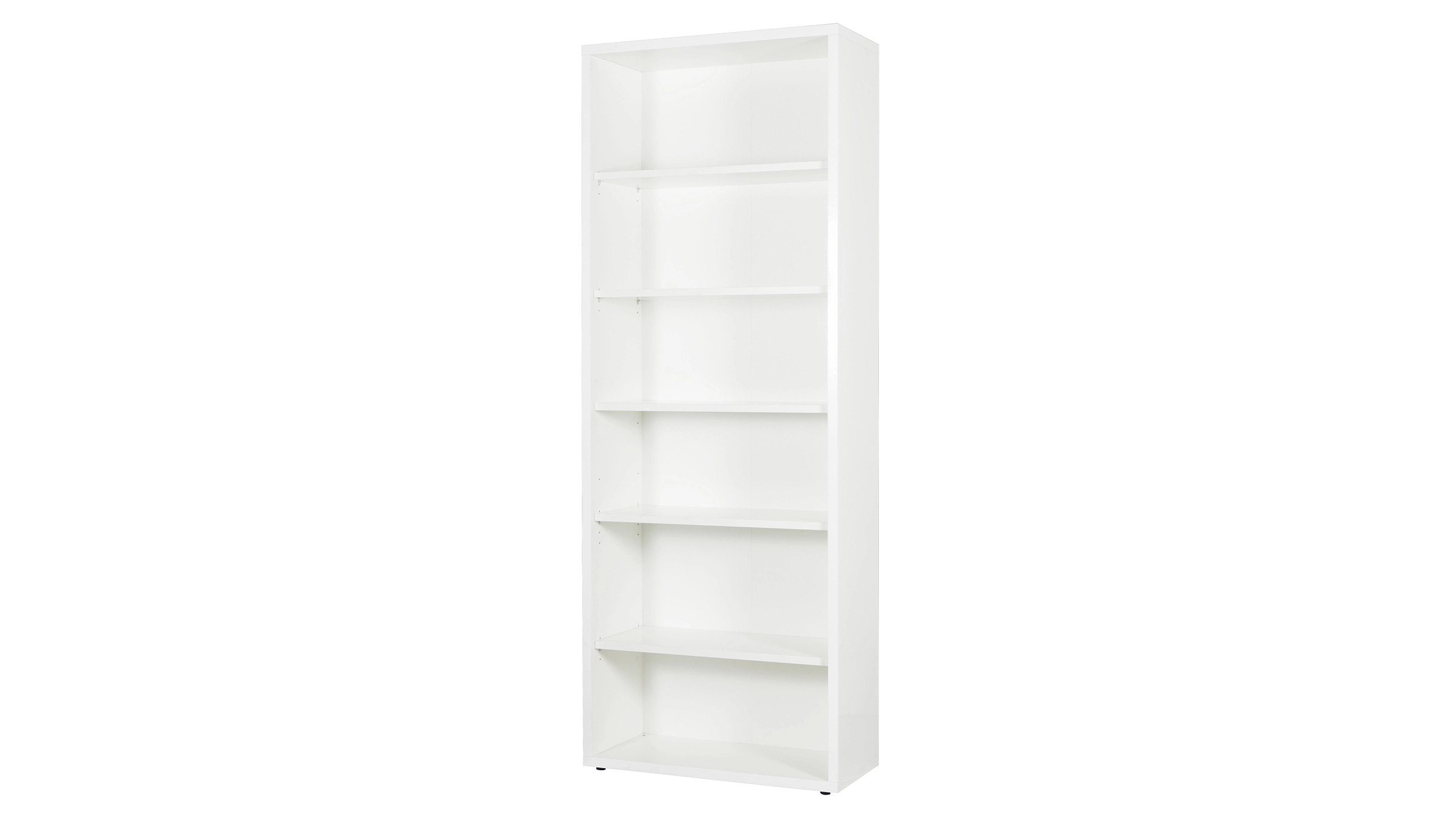 Bücherregal Büroregal weiß hochglanz 82 x 217 cm - DISEGNO