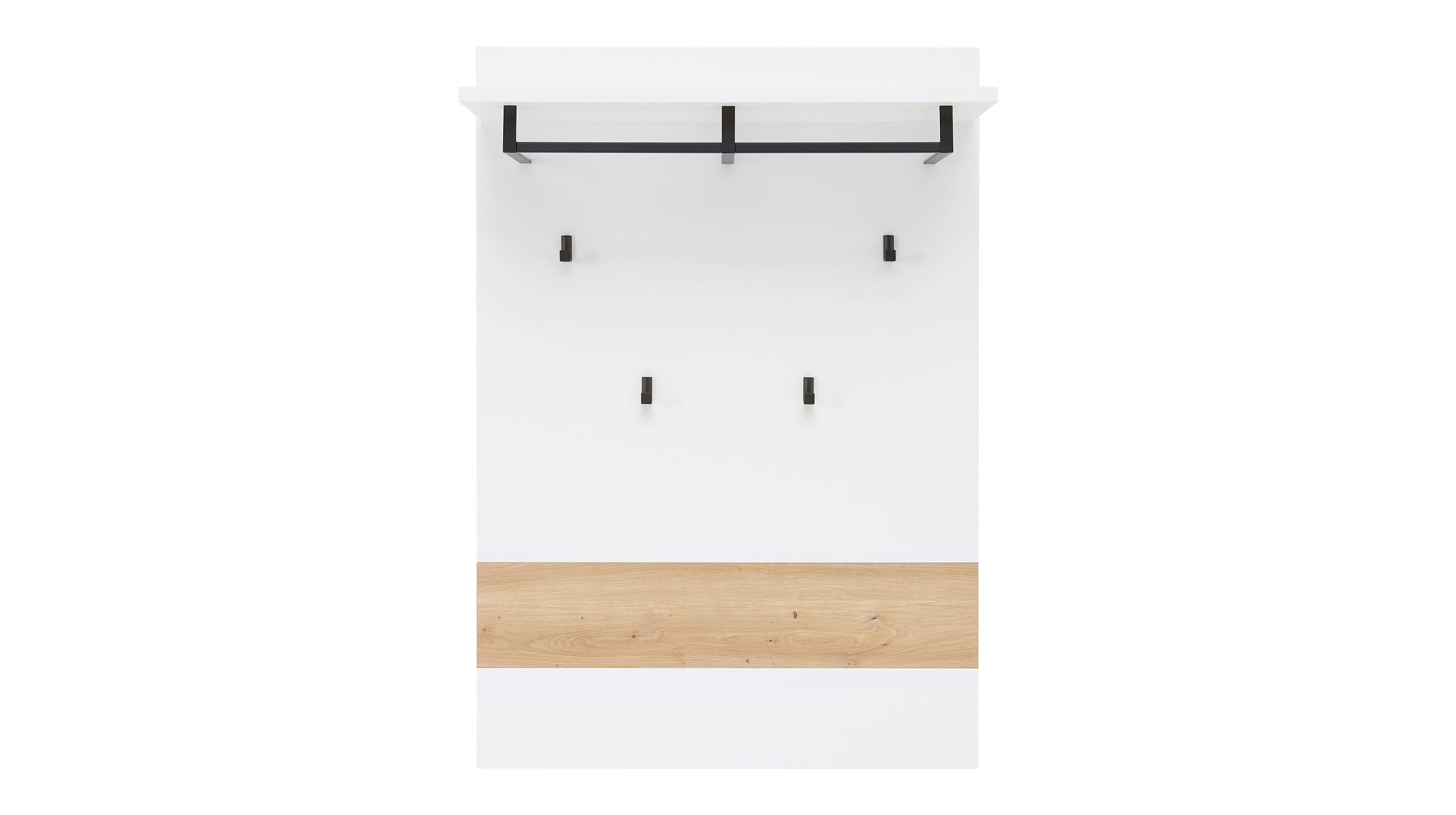 Wandgarderobe Paneele weiß - Artisan Eiche - 80 cm - MEMPHIS