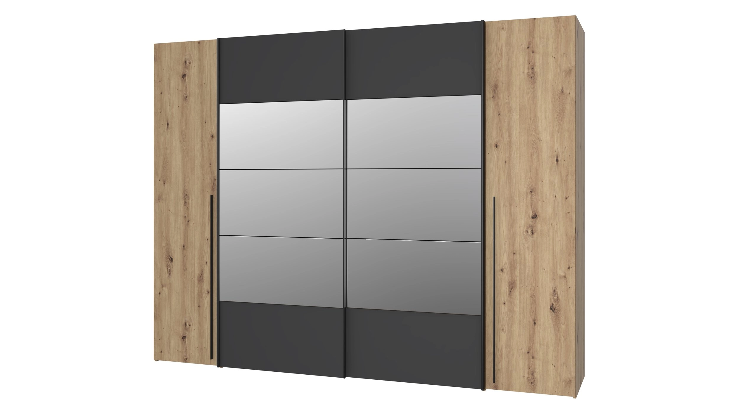 Kleiderschrank mit Spiegel - Artisan Eiche - 270 cm - RAYONG