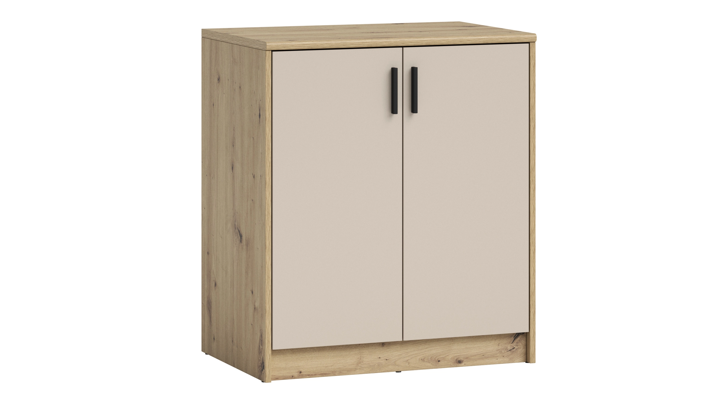 Kommode beige - Artisan Eiche 74 x 50 cm - 2-türig - NELLY