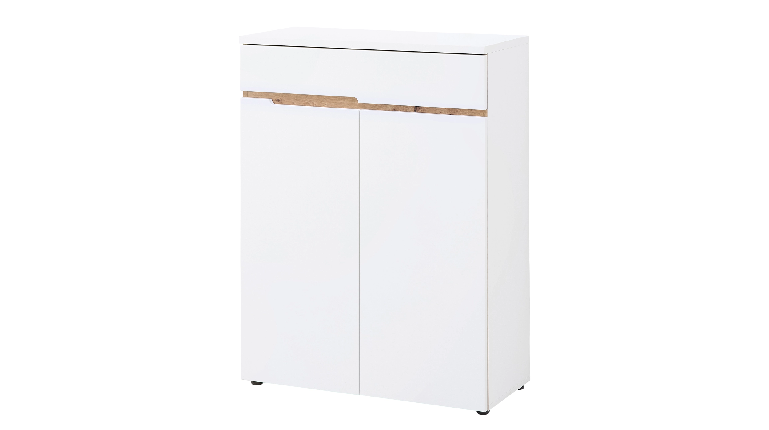 Schuhschrank mit Schublade weiß - Artisan Eiche 80 x 107 cm - MEMPHIS