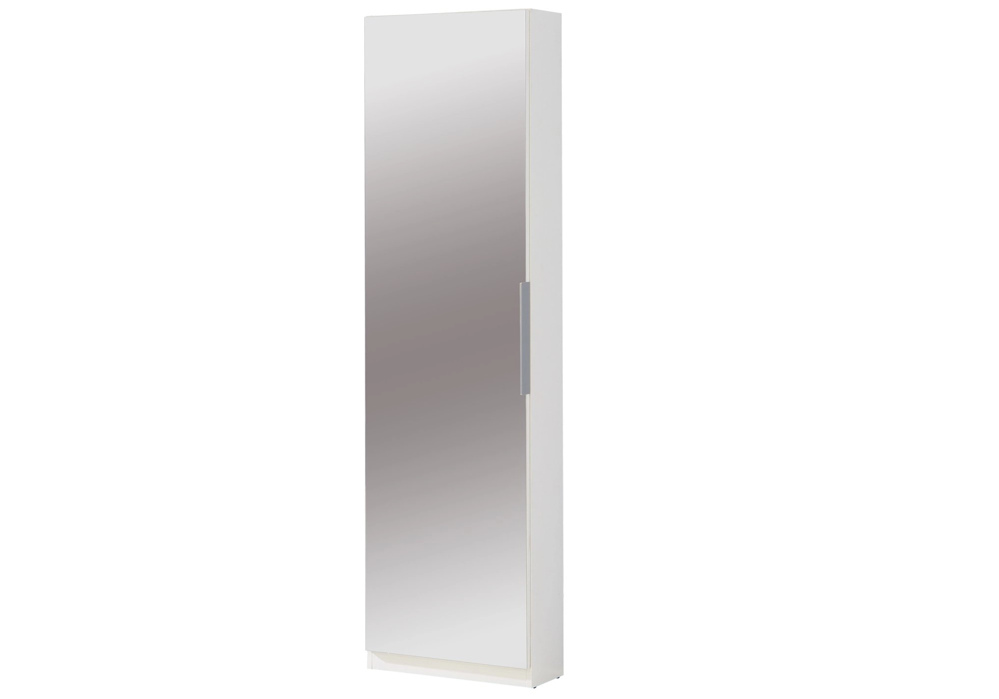 Schuhschrank weiß 180 cm - mit Spiegeltür - CALMA