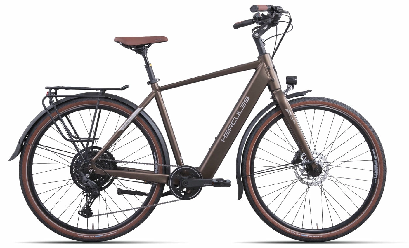 HERCULES Urbanico I-10 - 28 Zoll 410Wh 10K Diamant - nutria gold-matt