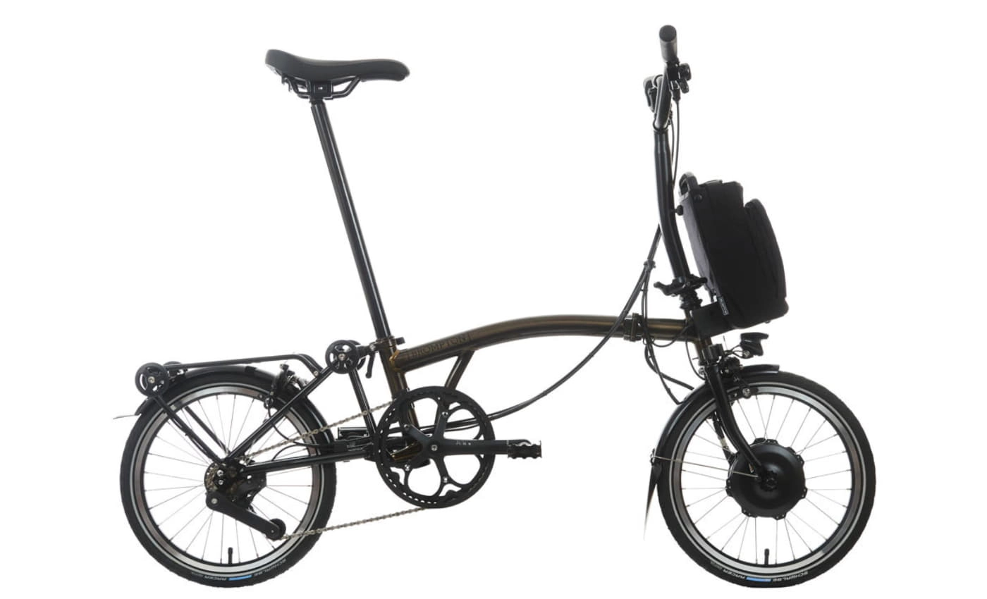 Brompton C-Line Electric Explore - Typ H - 16 Zoll 300Wh 12K Faltrad - Black Lacquer