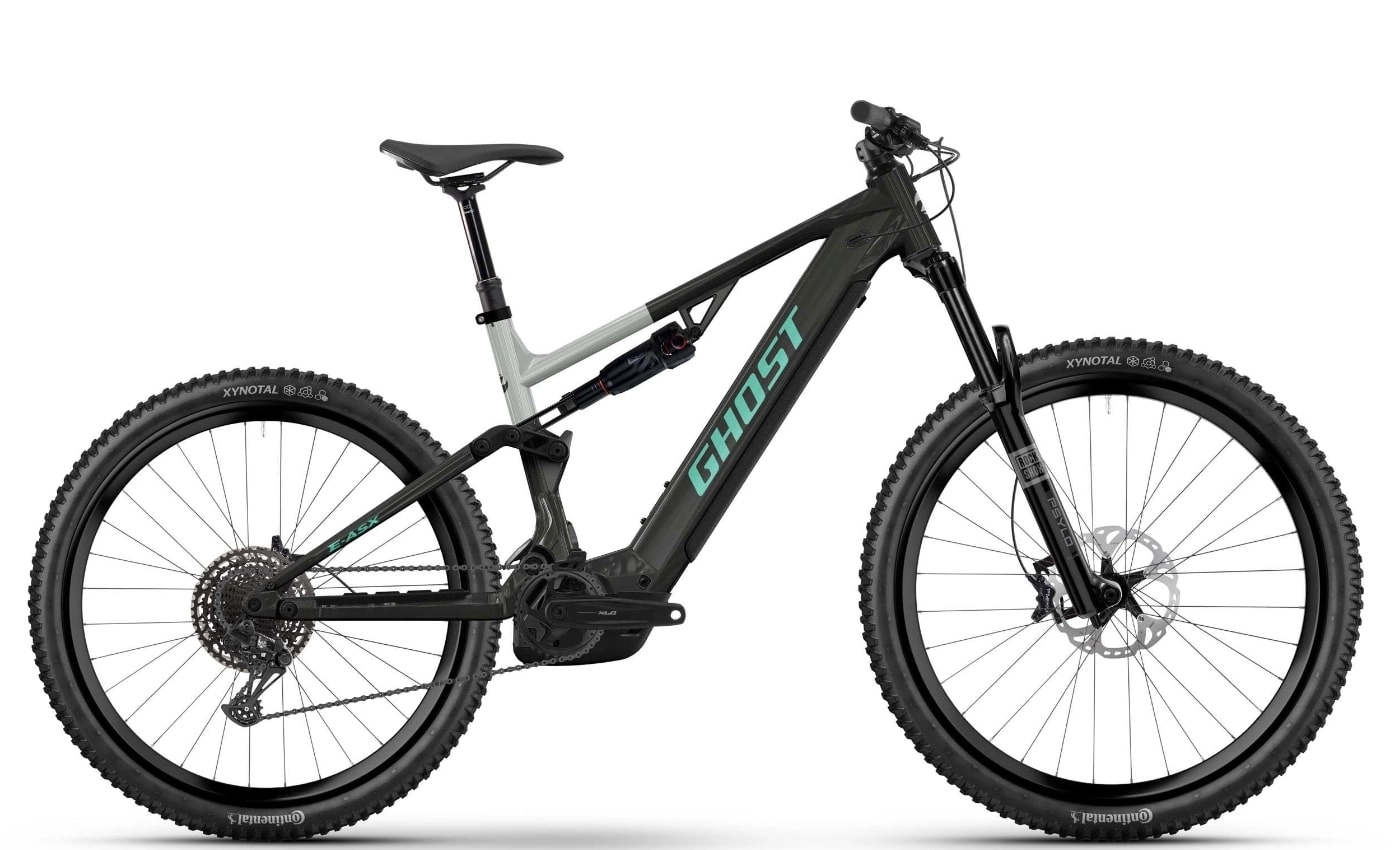 GHOST E-ASX UNIVERSAL HIGH - 29/27,5 Zoll 12K 800Wh Fully - blazing black/misty gray
