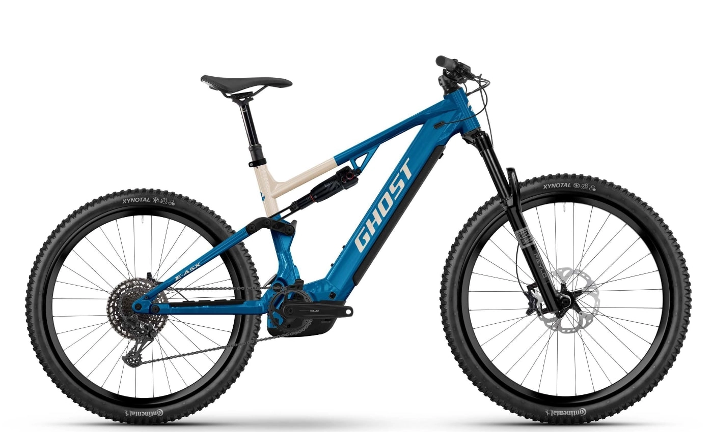 GHOST E-ASX UNIVERSAL HIGH - 29/27,5 Zoll 12K 800Wh Fully - candy blue/coffee arctic dust