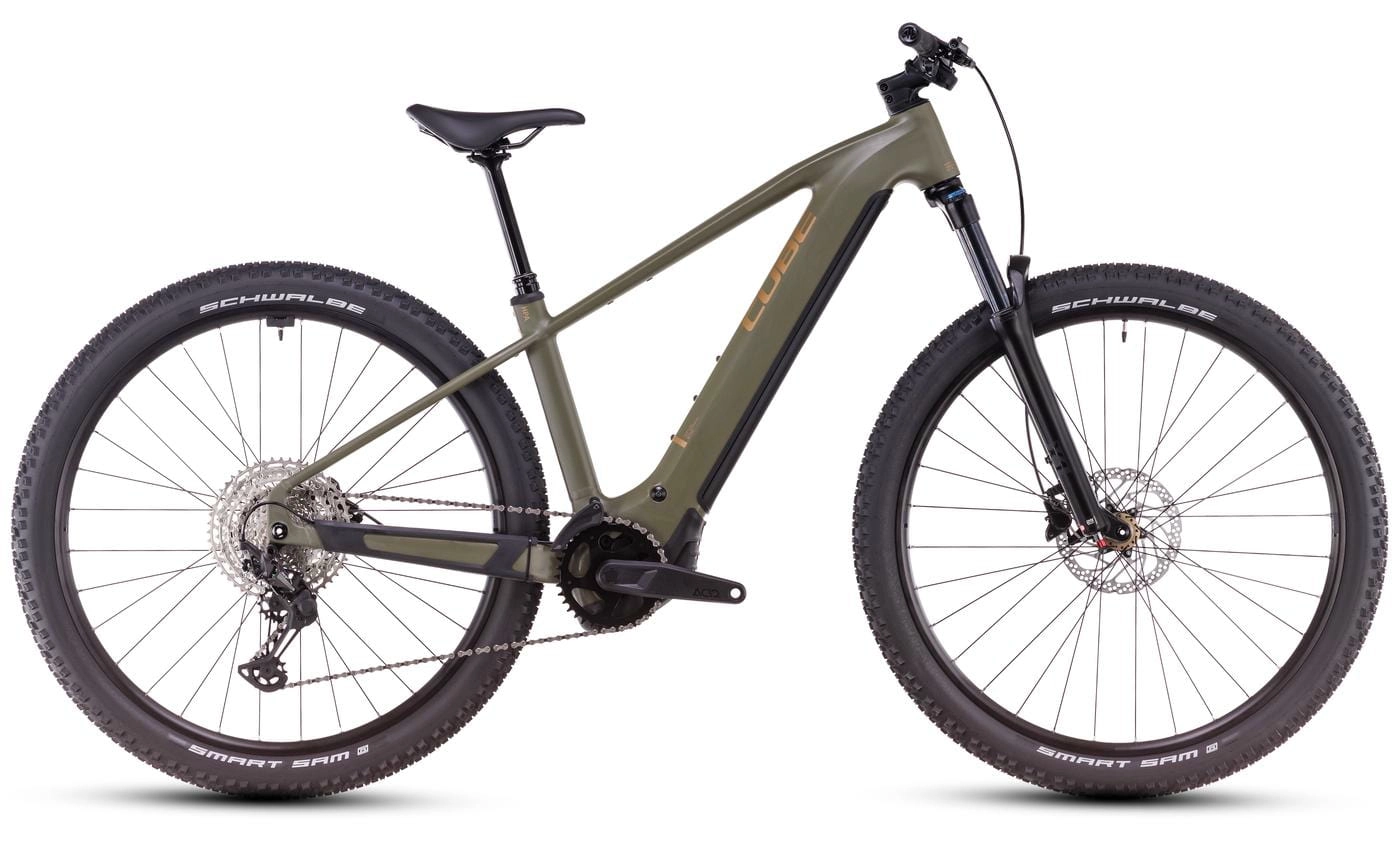 Cube Reaction Hybrid Pro - 27.5 / 29 Zoll 800Wh 12K Diamant - dustyolive n gold